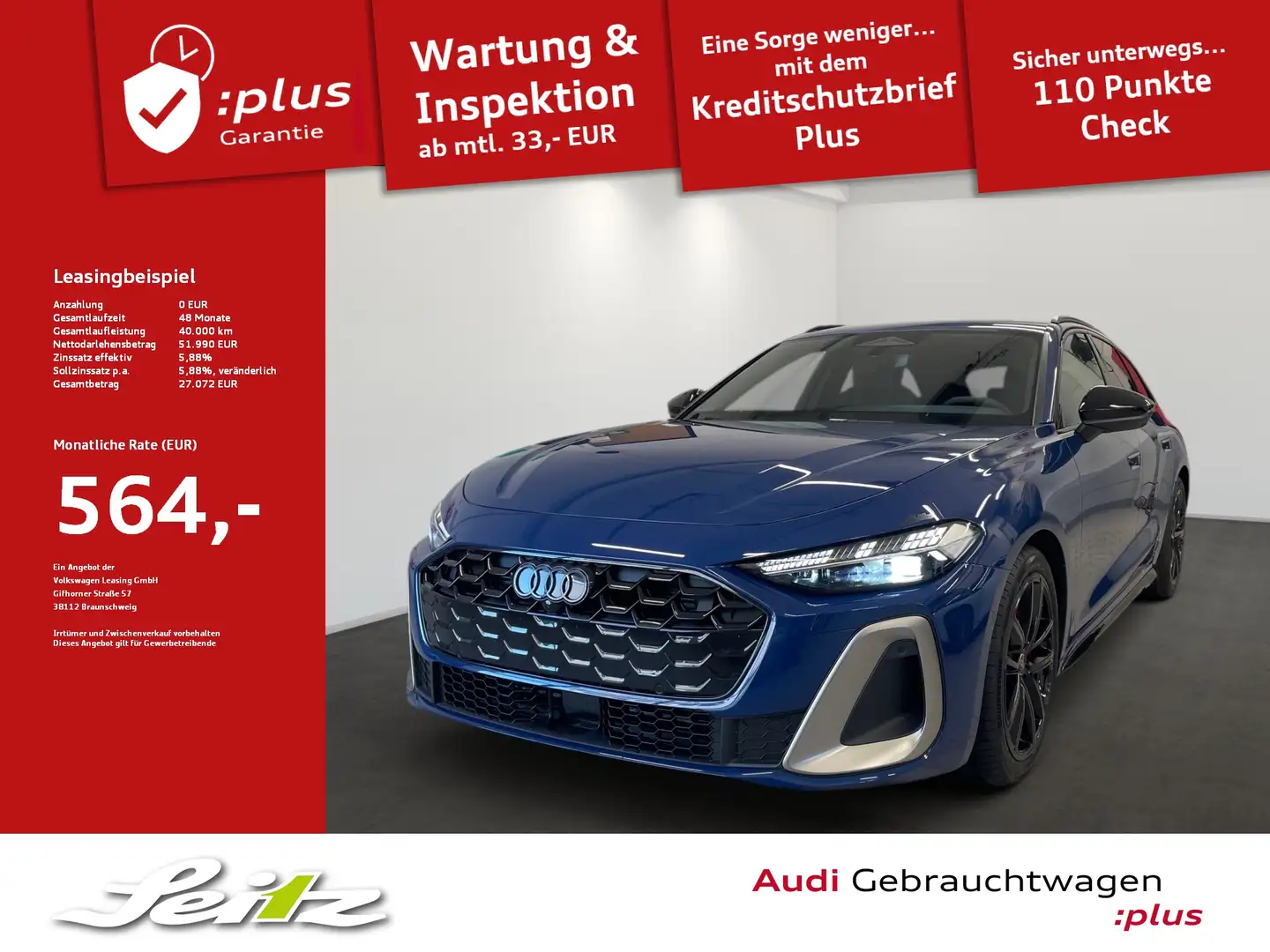 Audi A5 Avant 2.0 TFSI quattro edition one *AHK*APPCON*KAM Blu/Azzurro - 1