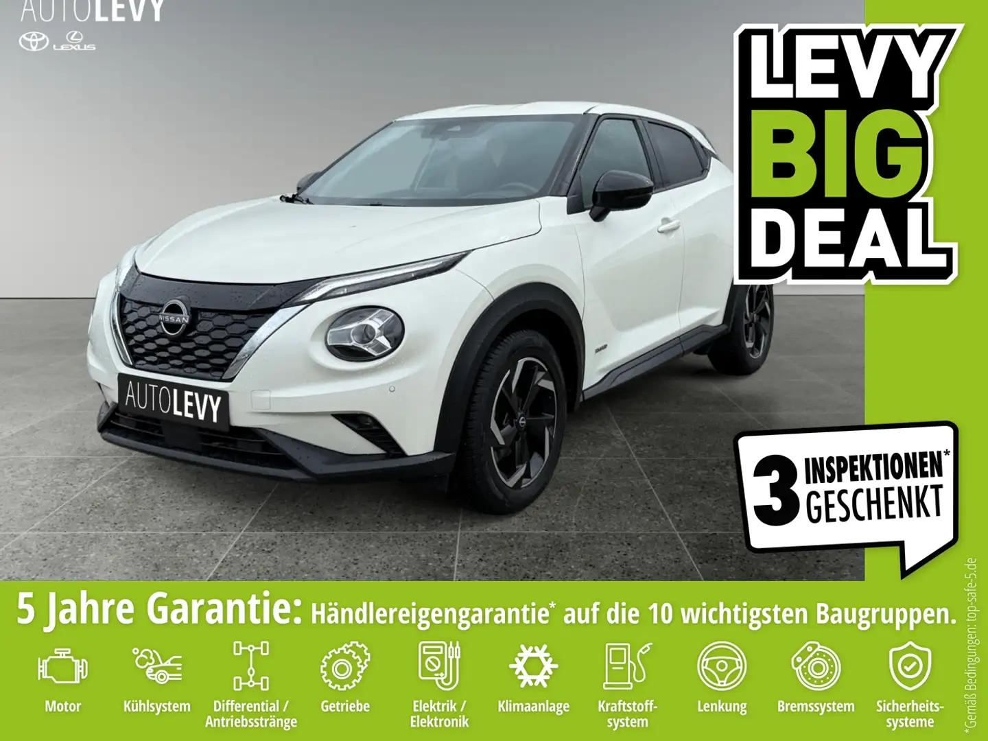 Nissan Juke 1.6Hydrid  N-Connecta +SHZ+PDC+LHZ+Klima+ Weiß - 1