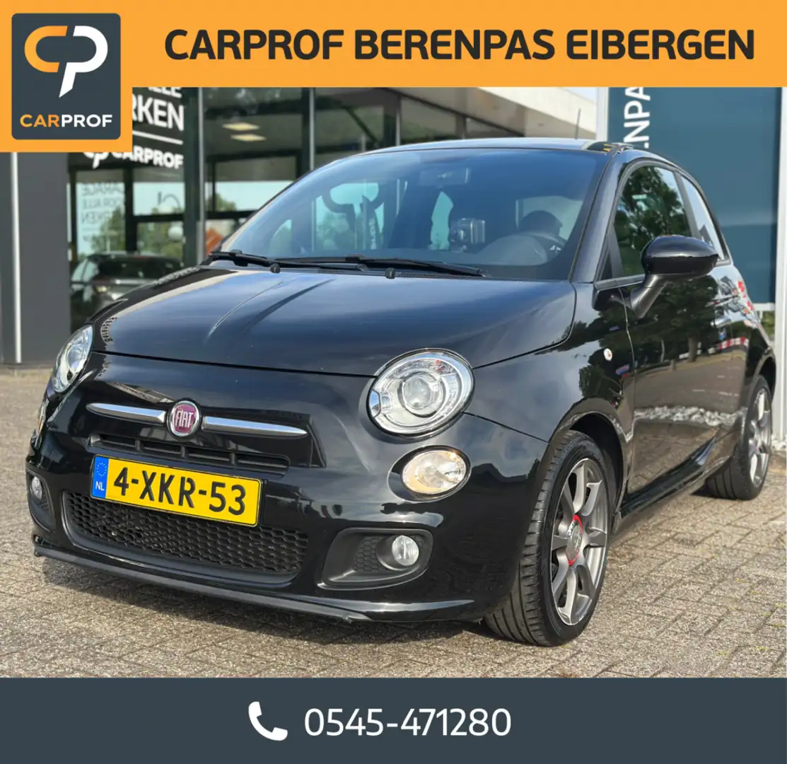 Fiat 500 0.9 TwinAir T 500S Abarth Pack '' Airco - Elektris Nero - 1