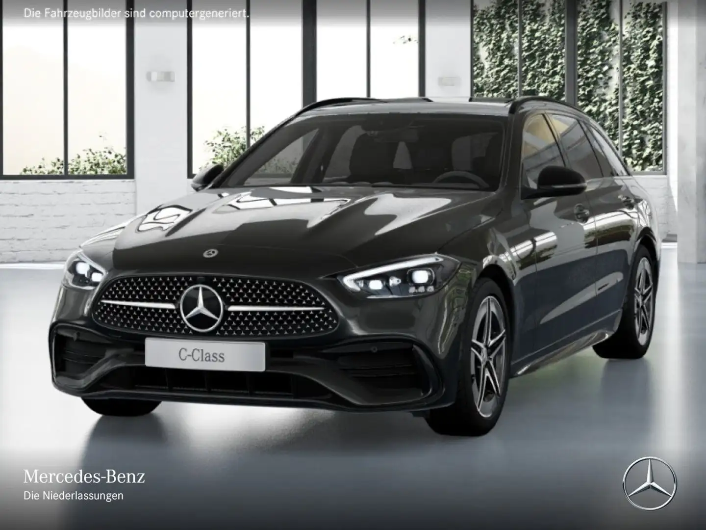 Mercedes-Benz C 300 de T AMG+NIGHT+PANO+KAMERA+TOTW+KEYLESS+9G Grau - 2