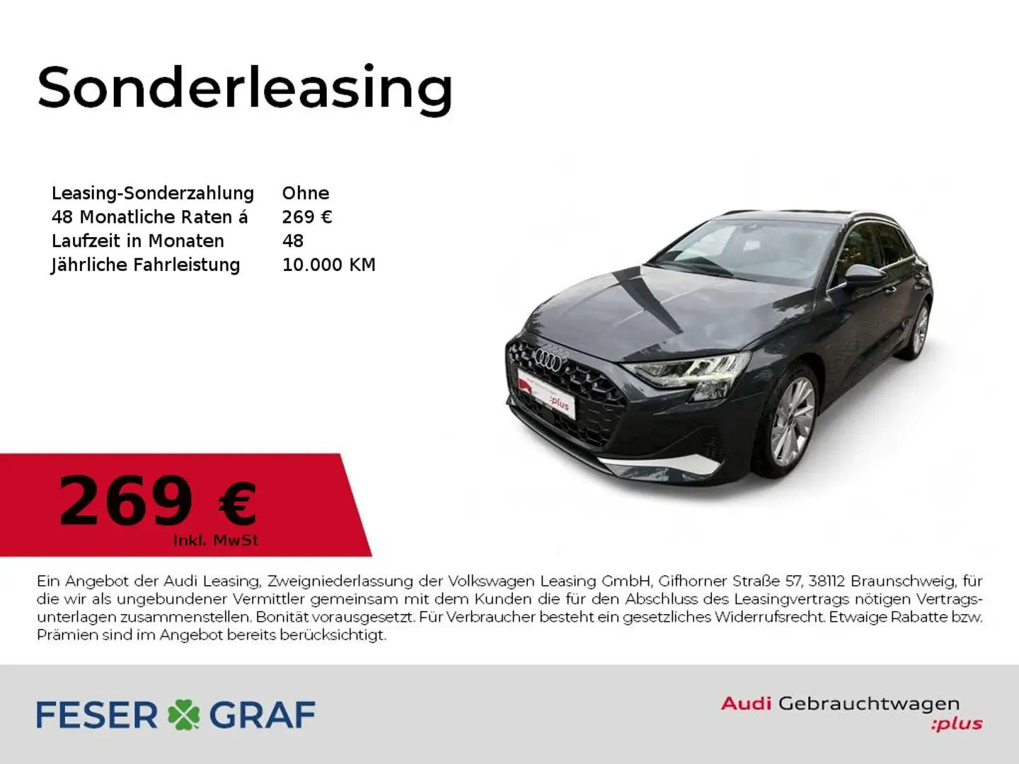 Audi A3 Advanced 30 TFSI S tronic/Navi+/Kamera/AHK Grau - 1