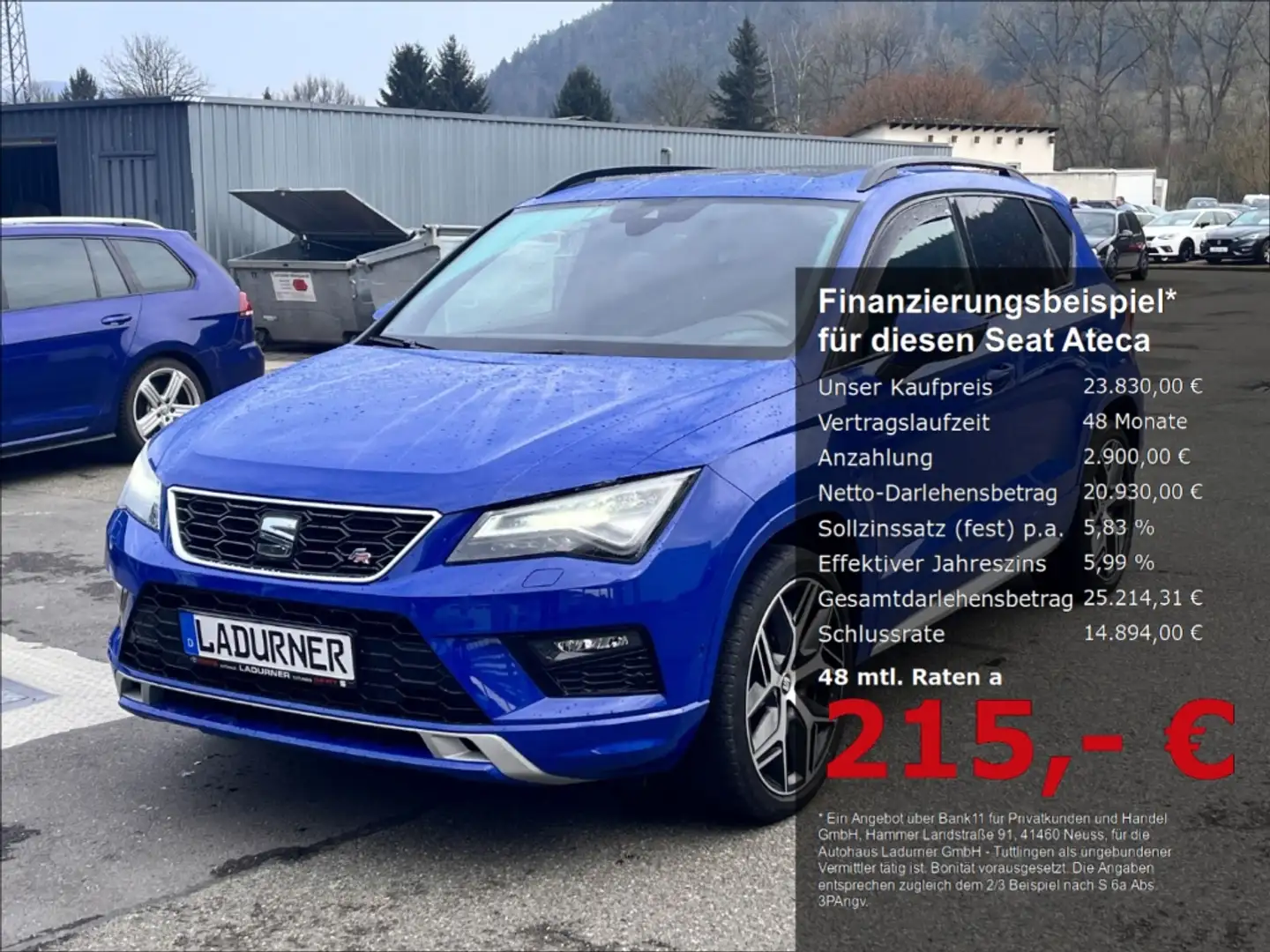SEAT Ateca FR 1.5TSI DSG *PANO+AHK+PDC+FullLink+BEATS* Blau - 1