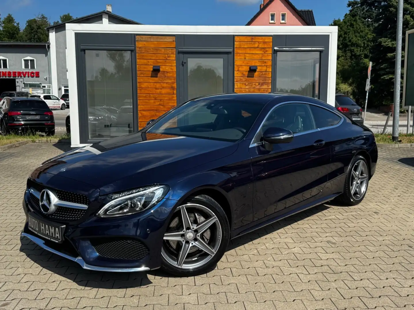 Mercedes-Benz C 180 Coupe AMG Line *STHZ*LED*LENK*NAVI* Blau - 1