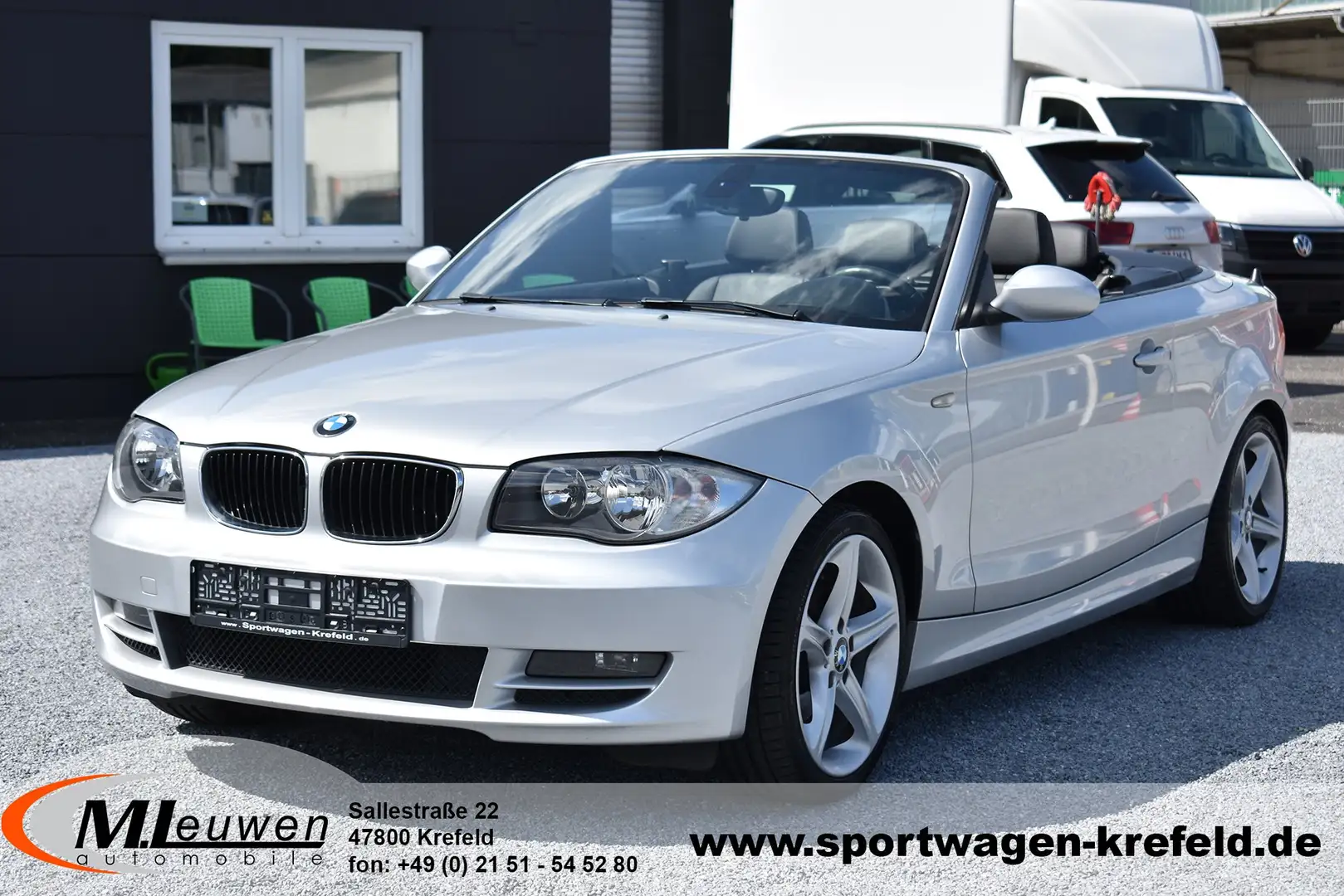 BMW 120 120i Cabrio *LEDER*ALU*PDC*SHZG*KLIMA* Gris - 1