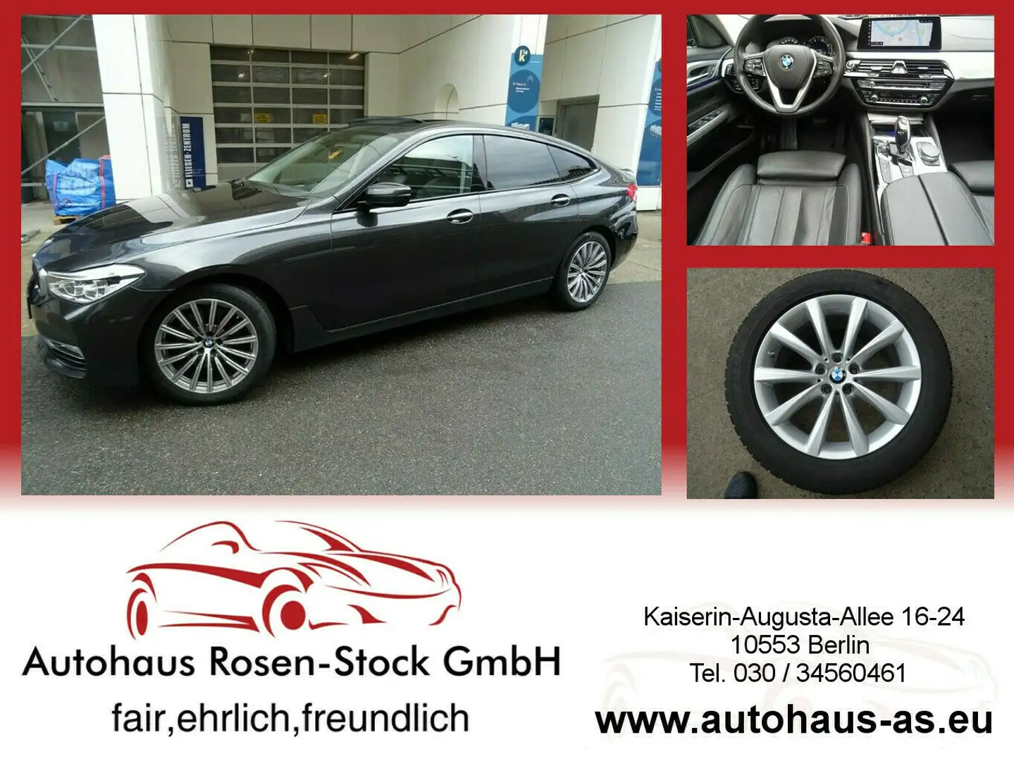 BMW 630 D xDrive Luxury SAG,Leder,AHK,Kamera,ACC Grau - 1