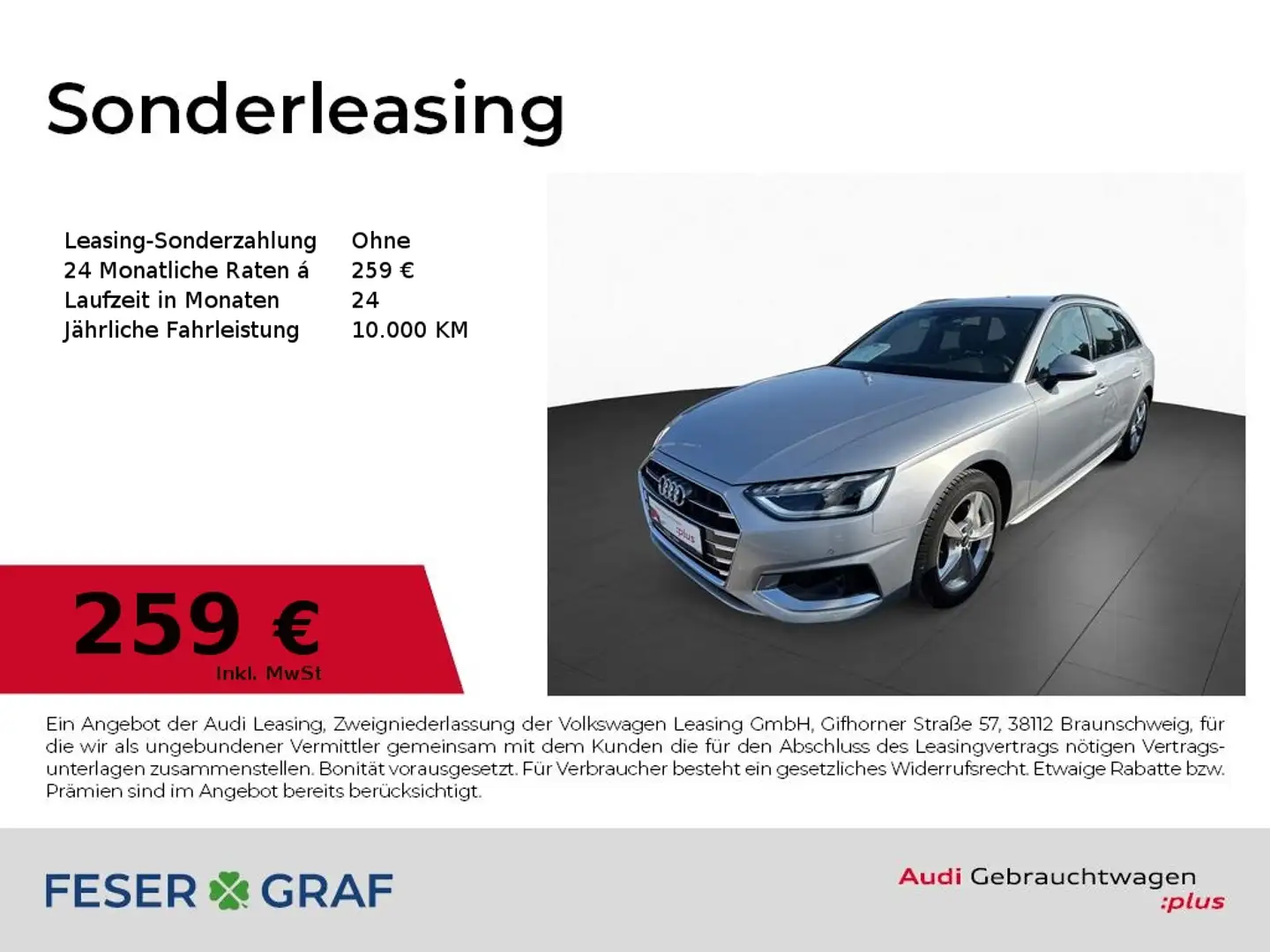 Audi A4 Av. 40 TFSI - KAMERA - NAVI - ACC - LED Silber - 1