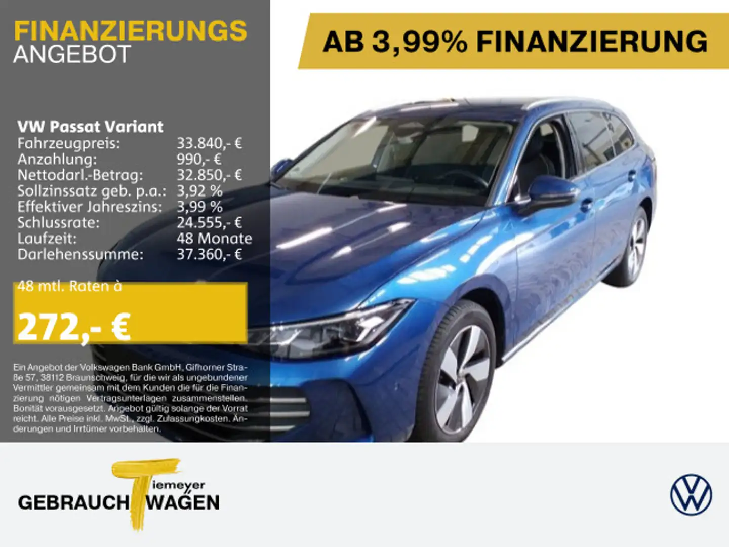 Volkswagen Passat Variant 1.5 eTSI DSG BUSINESS ST.HEIZ KAM Blau - 1