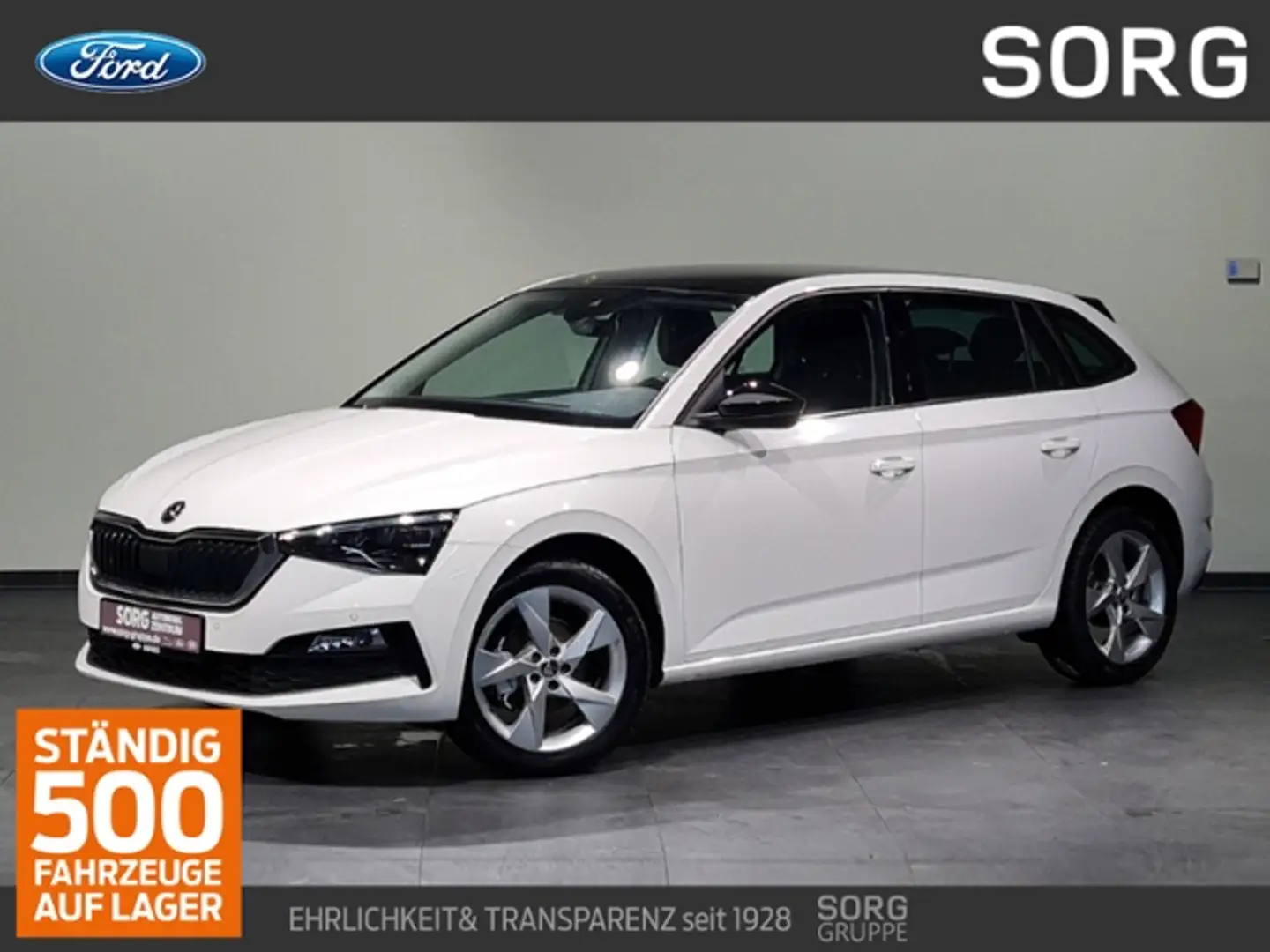Skoda Scala 1.0 TSI Ambition*PANO*LANE-ASSIST*LED* Wit - 1