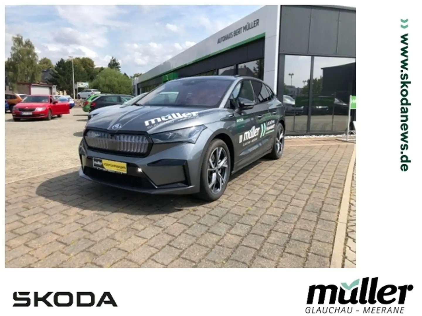 Skoda Enyaq 85 Sportline Matrix AHZV Canton Grau - 1