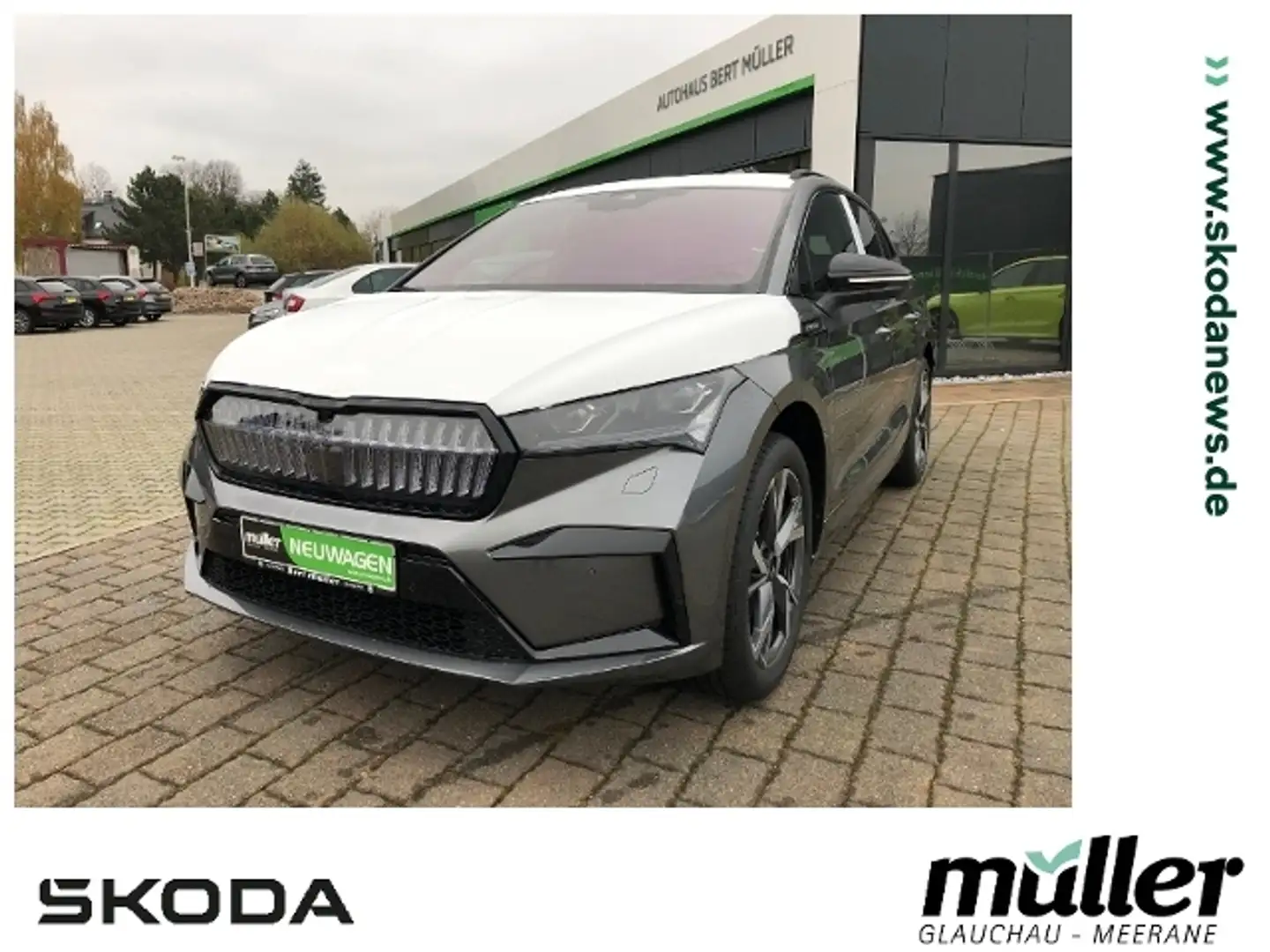 Skoda Enyaq 85 Sportline Matrix AHZV Canton Grau - 1