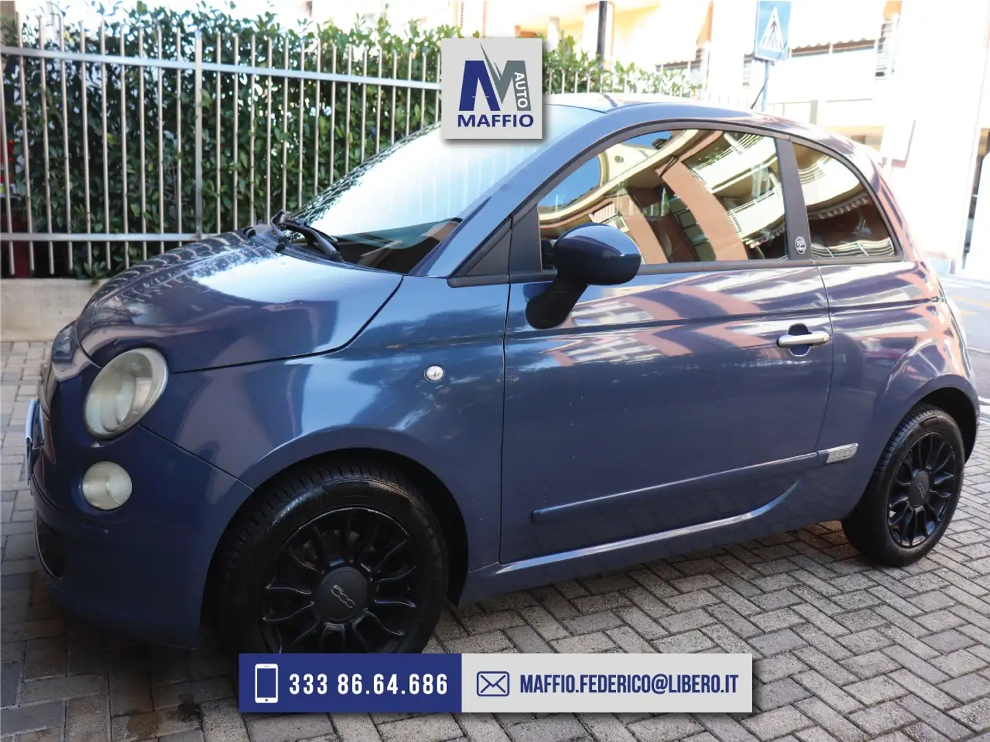 Fiat 500 500 0.9 T.AIR T. BY DIESEL 85CV GRANDINATA Bleu - 1