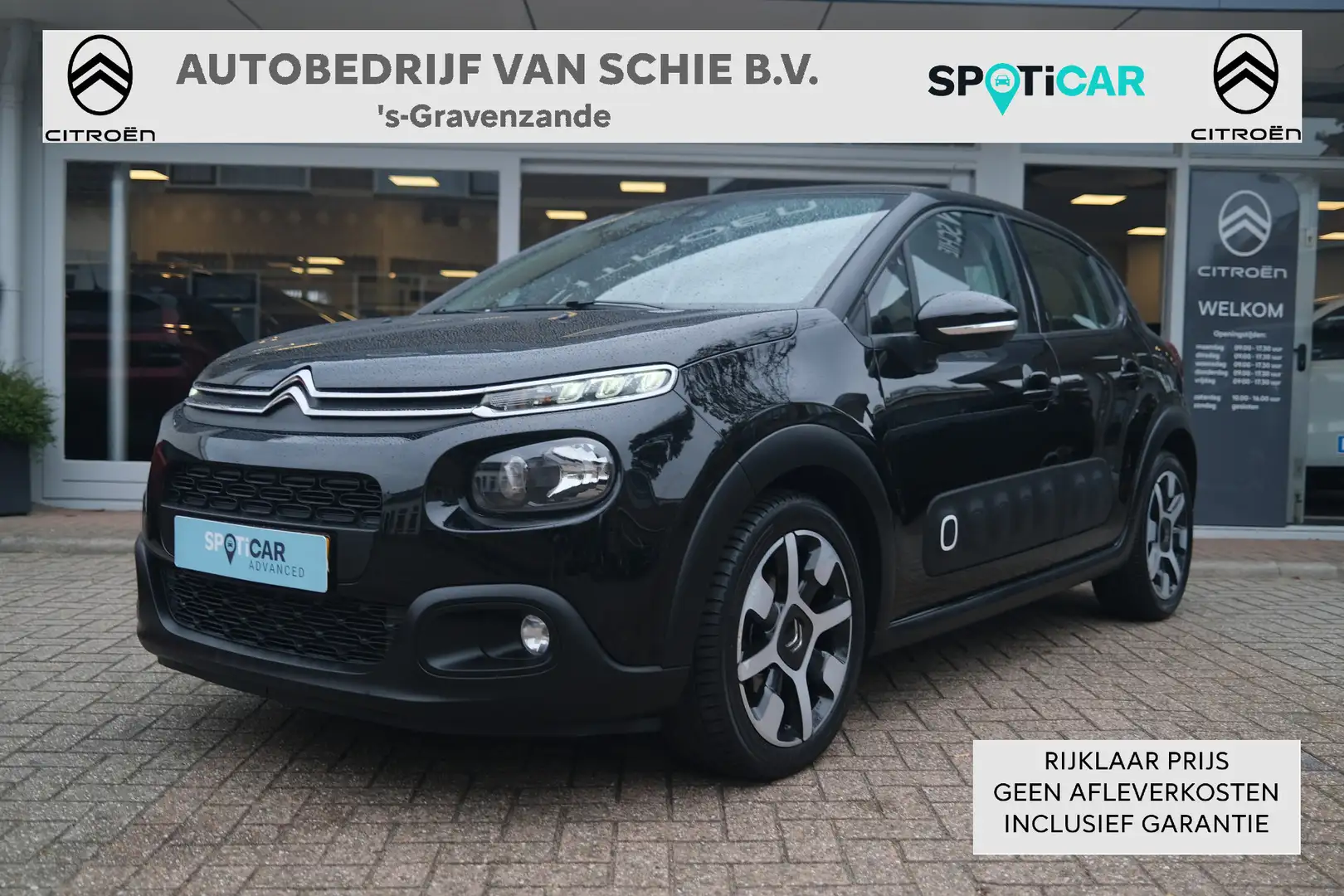 Citroen C3 PT 110 Shine Automaat-6 17" | Camera | Carplay/And Zwart - 1