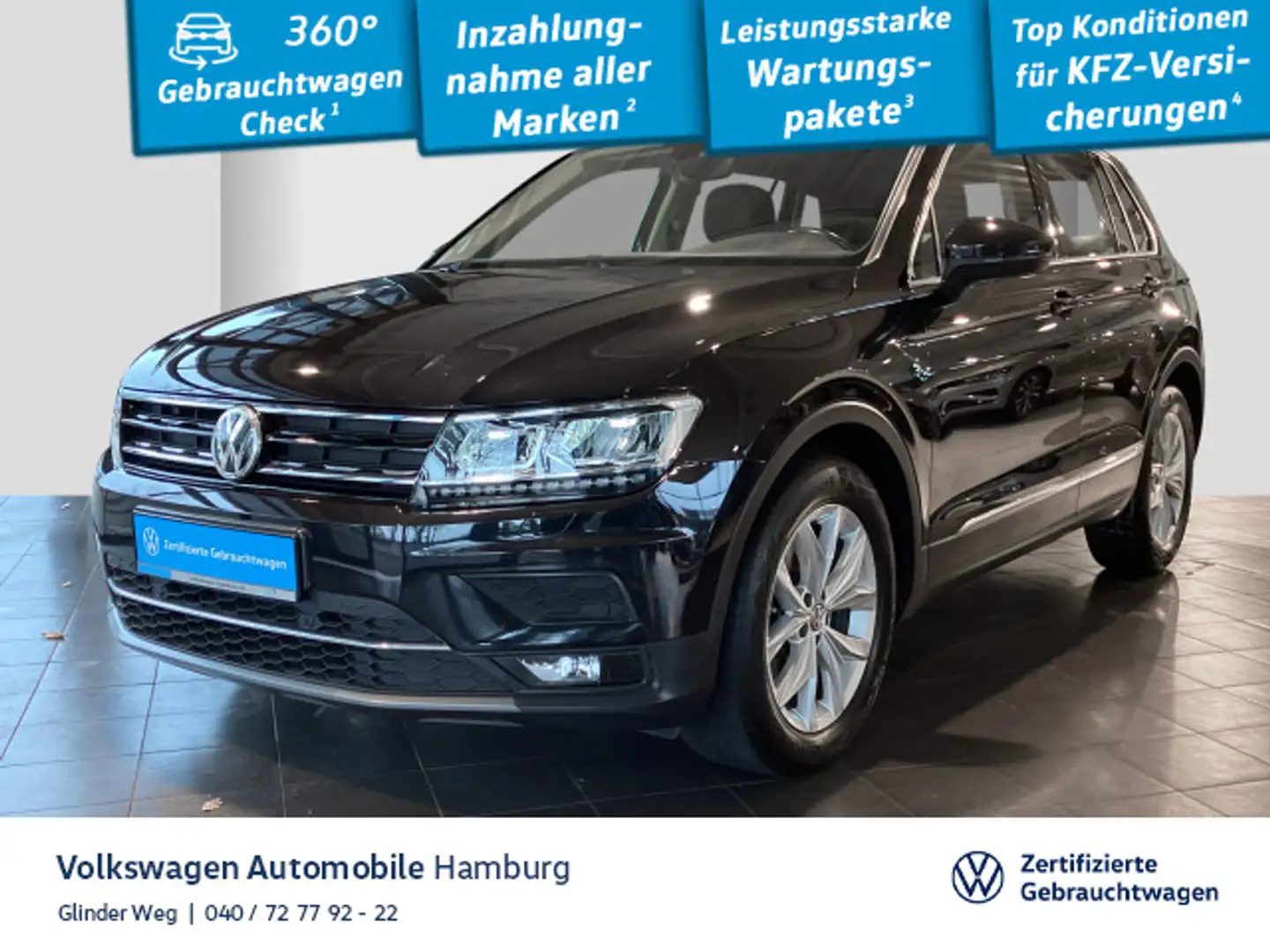 Volkswagen Tiguan 1.5 TSI Highline DSG Panoramadach Navi Noir - 1