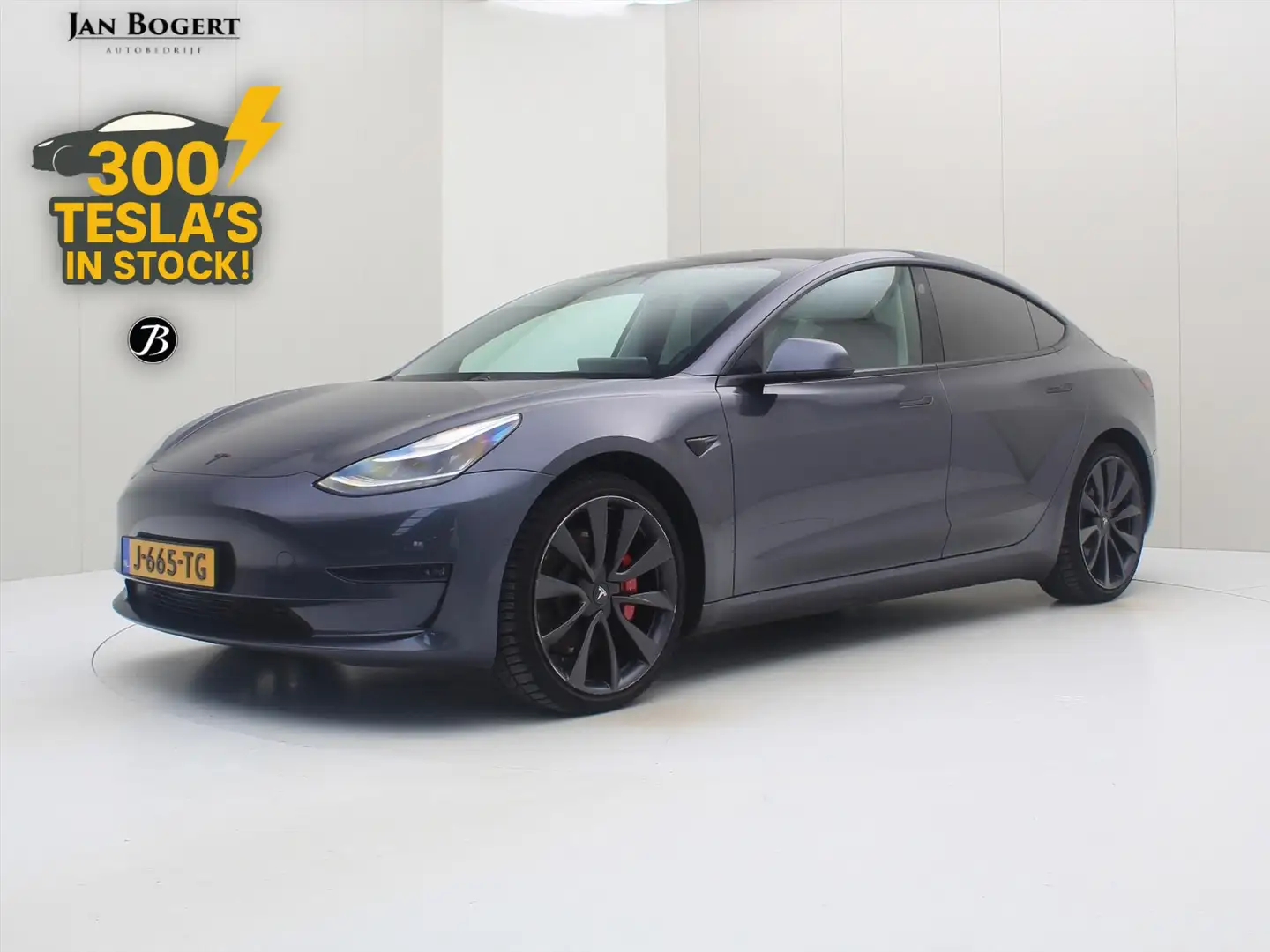 Tesla Model 3 Performance AWD 486pk 75 kWh 91% SoH [ AUTOPILOT+5 Grijs - 1