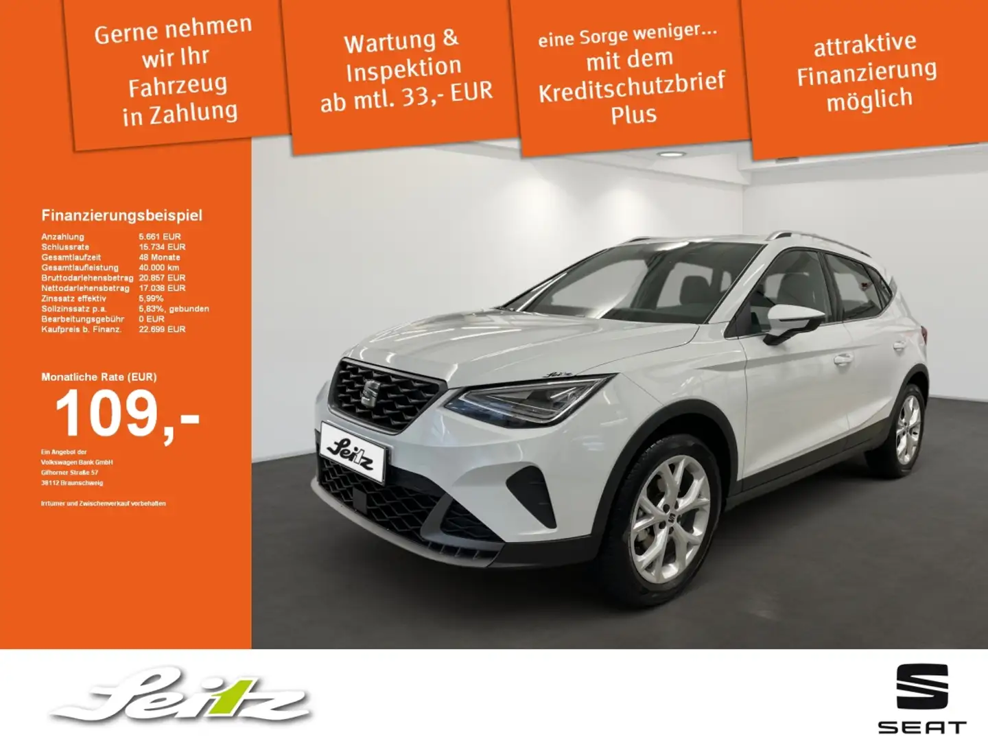 SEAT Arona 1.0 TSI FR *PDC*SITZH*DAB* Blanco - 1