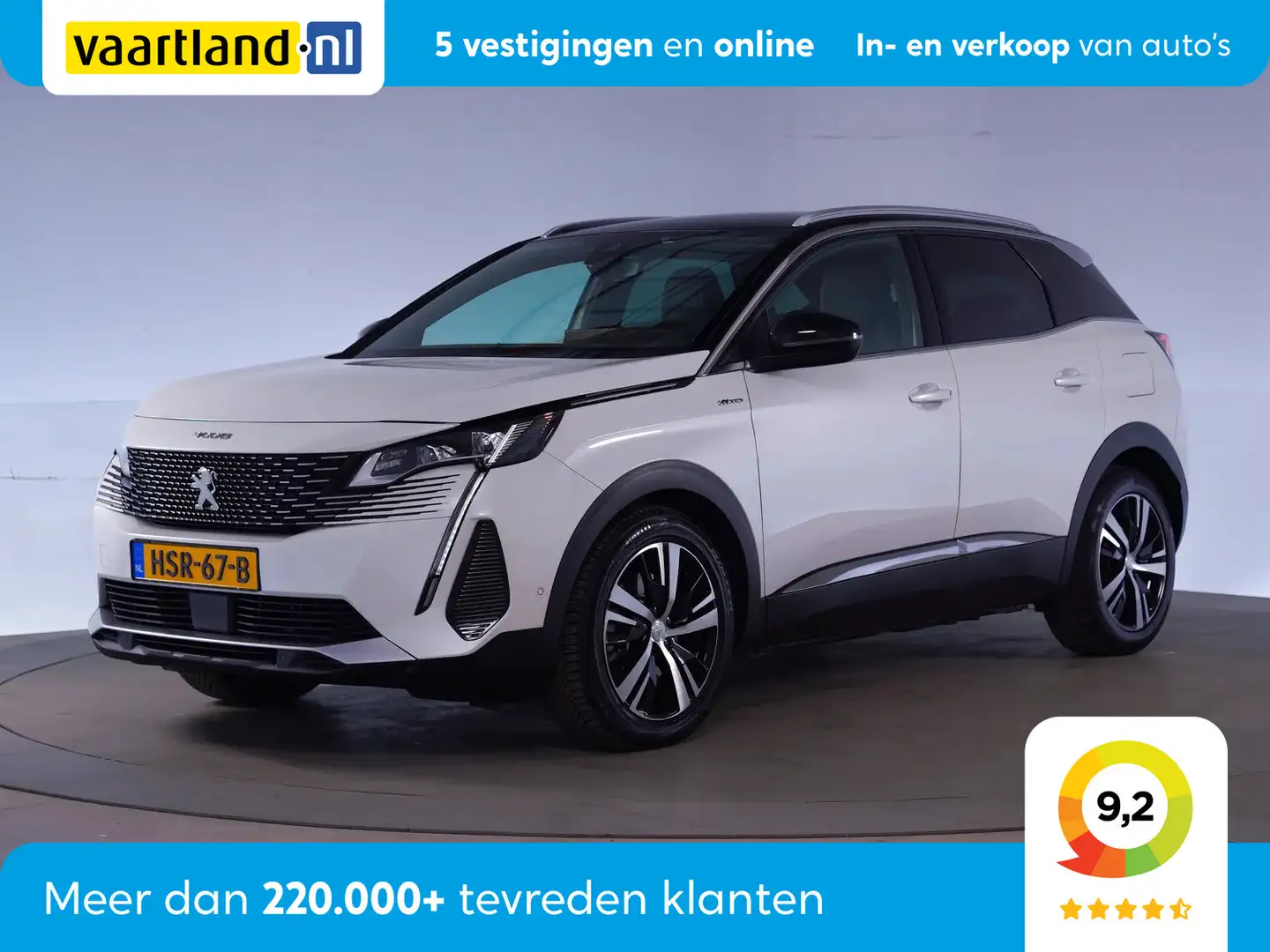 Peugeot 3008 1.6 HYbrid 225pk GT Line Aut. [ Leder Led Apple/An Wit - 1