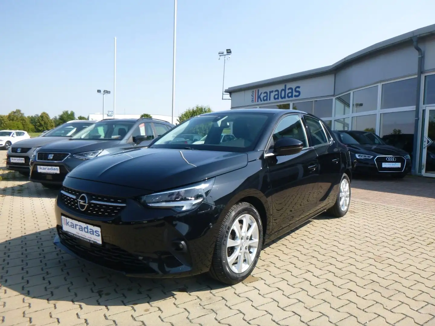 Opel Corsa F 1.2 Turbo EleganceAUT/LED/NAV/PDC Schwarz - 1