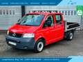 Volkswagen T5 Transporter Pritsche Pritsche Doppelkabine Rot - thumbnail 1