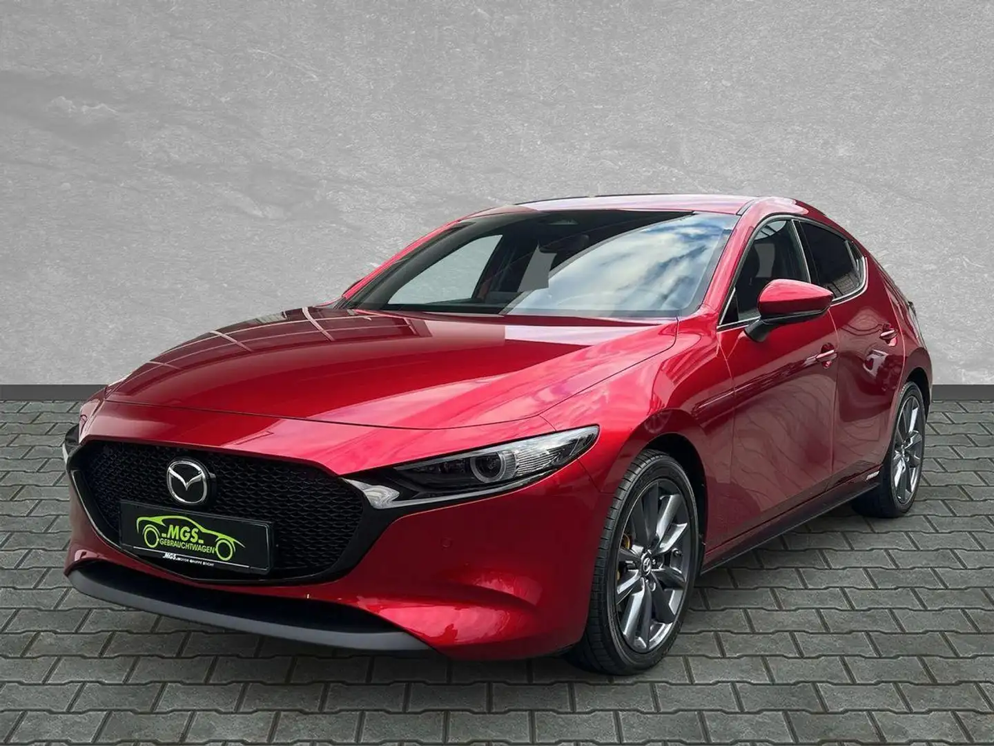 Mazda 3 Exclusive-Line HUD #DAB #NAVI #S&S Rouge - 1