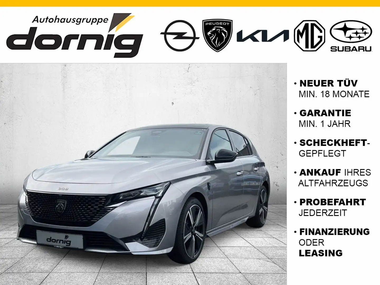 Peugeot 308 GT BlueHDi 130 EAT8 SHZ, NAV Grau - 1