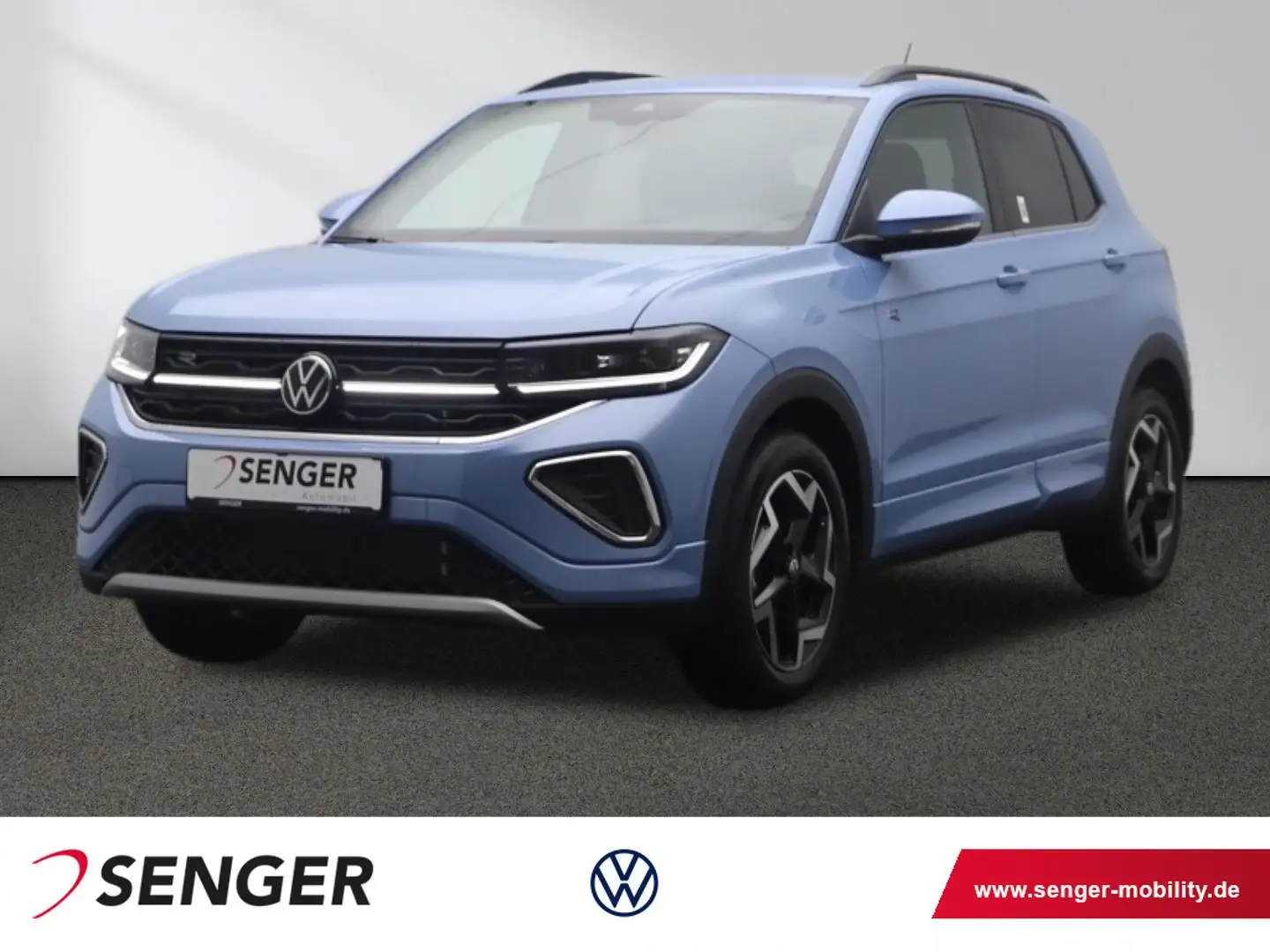 Volkswagen T-Cross 1.0 TSI R-Line DSG Matrix IQ.DRIVE Navi Bleu - 1