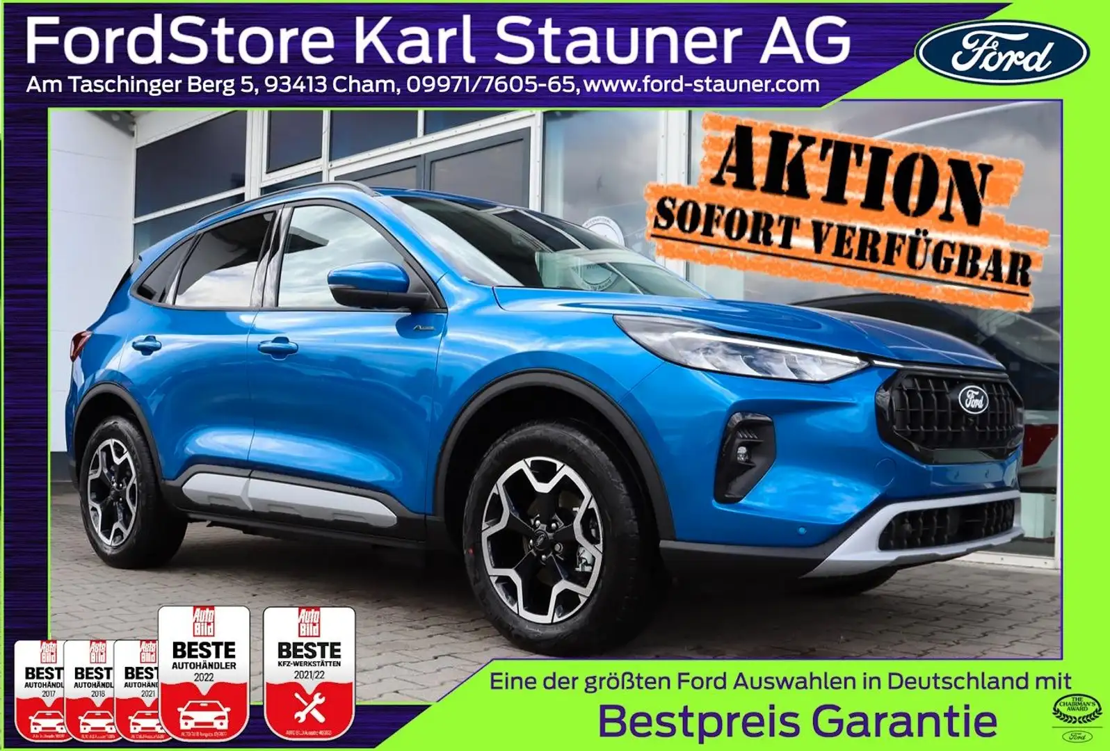 Ford Kuga Active PHEV 2.5 PHEV LED 18" 4,99% FIN* AHK Blau - 1