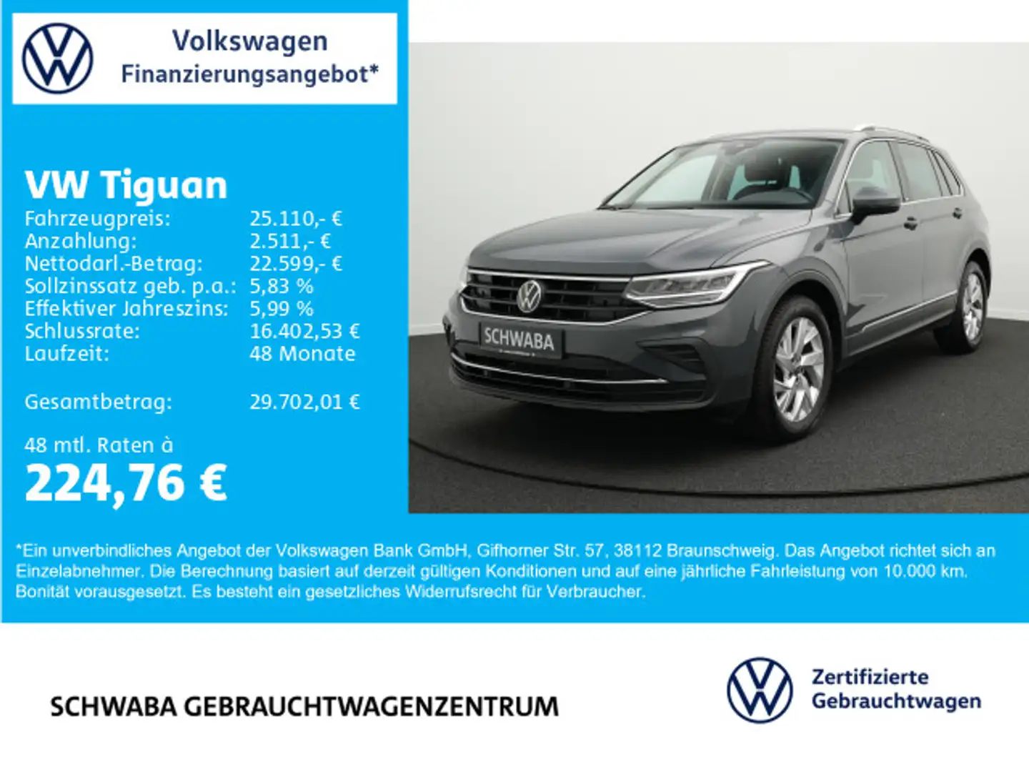 Volkswagen Tiguan MOVE 1.5 TSI *ACC*LED*NAVI*App-Connect* Gris - 1