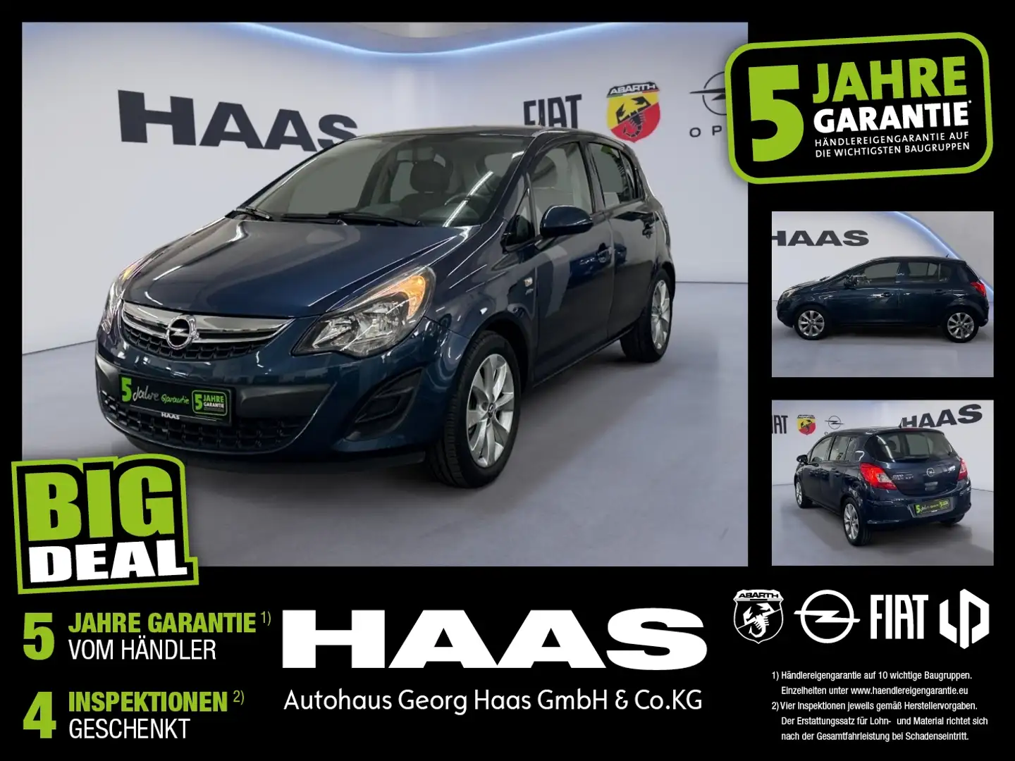 Opel Corsa D 1.4 Active SHZ+Winterp.+KlimaA+LM+PDC Blau - 1