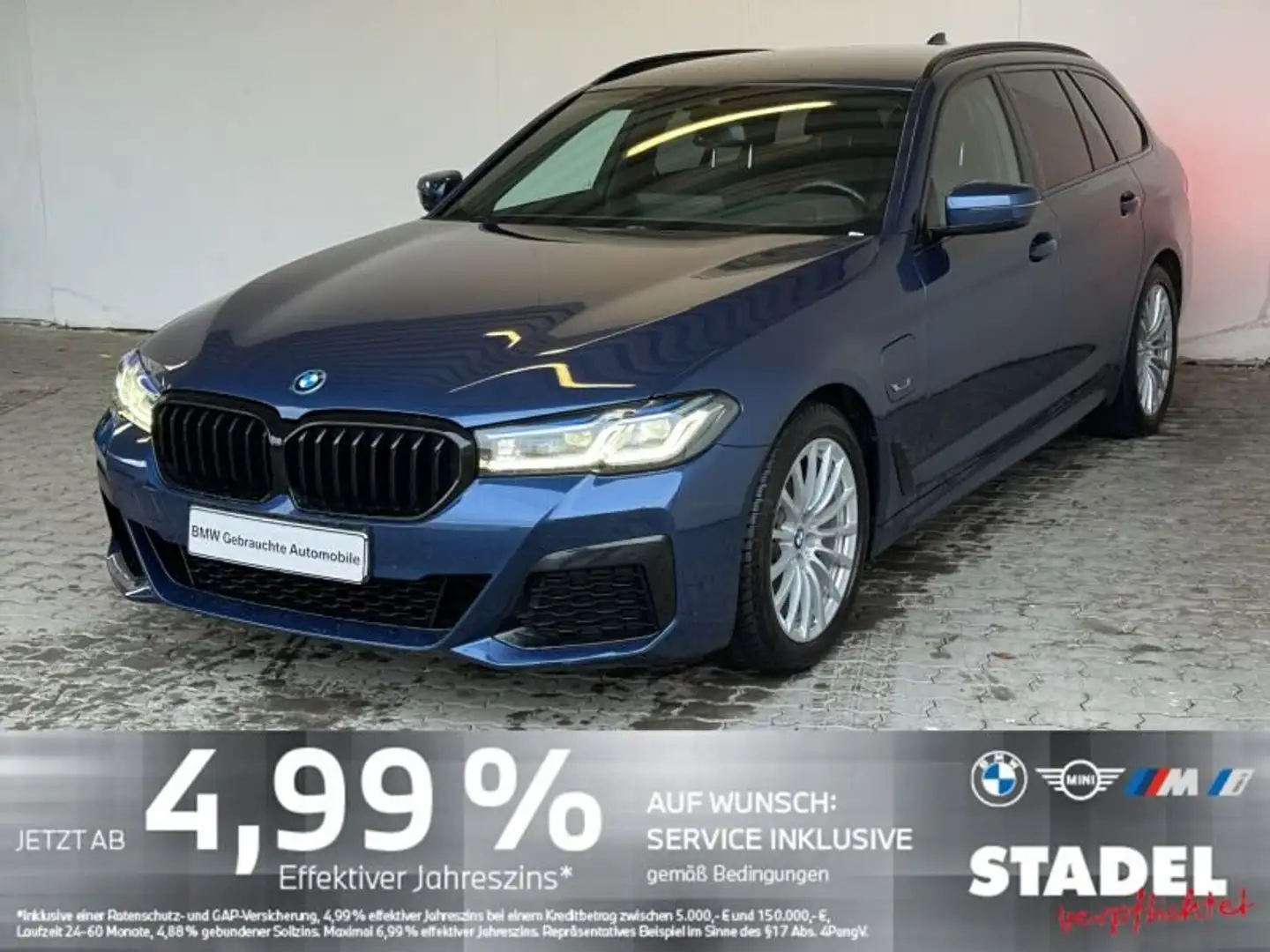 BMW 530 e Tour. M Sport Navi.Laser.RFK.HuD.SHZv+h.4-Z Blau - 1