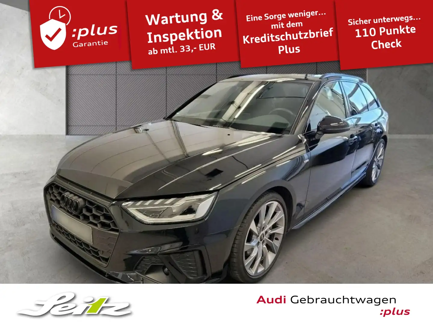 Audi A4 Avant 40 TFSI quattro S line *PANO*LED*PDC*NAVI* Schwarz - 1