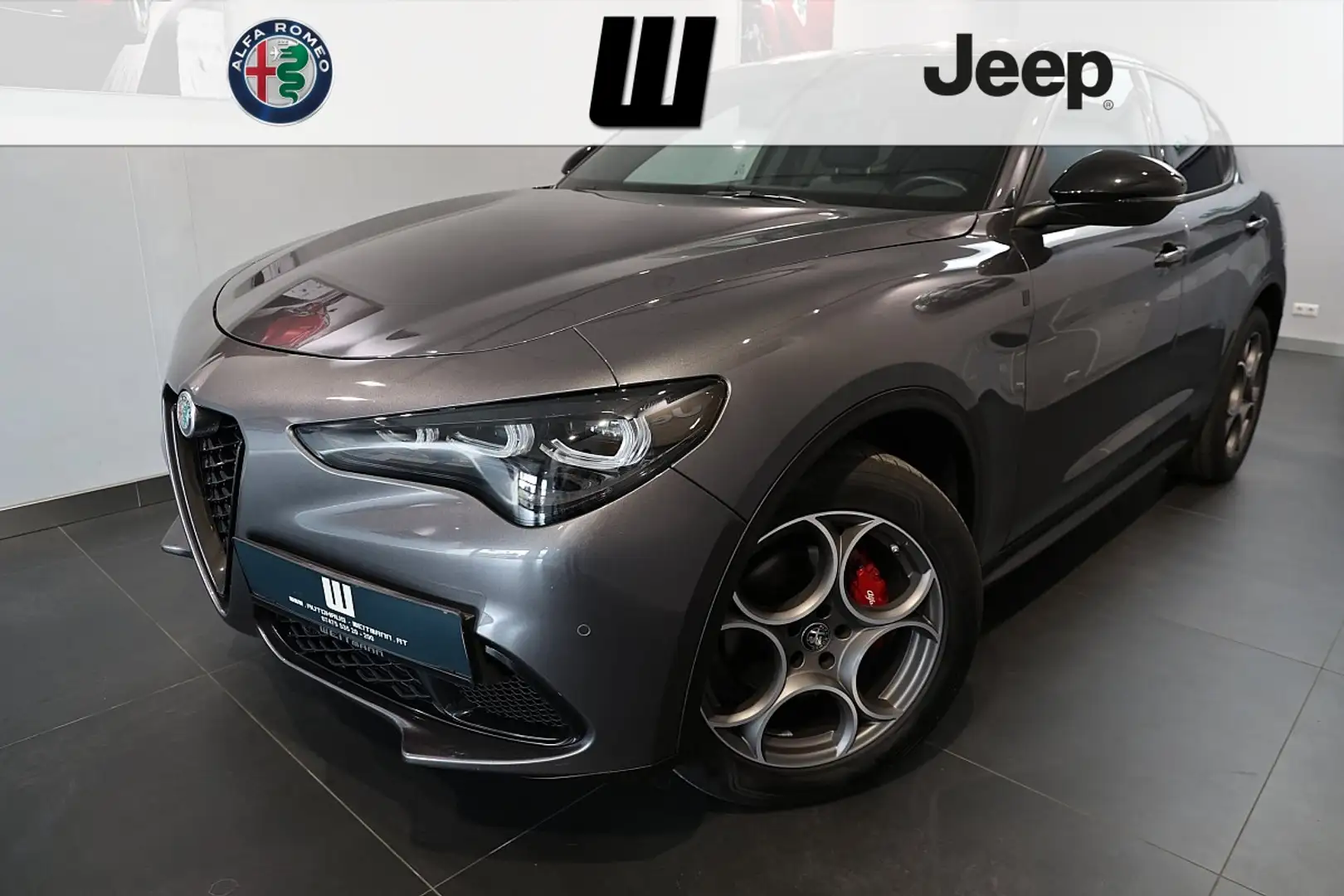 Alfa Romeo Stelvio Super + Sprint Paket 2,2 16V 210 AT8 Q4 Gris - 1