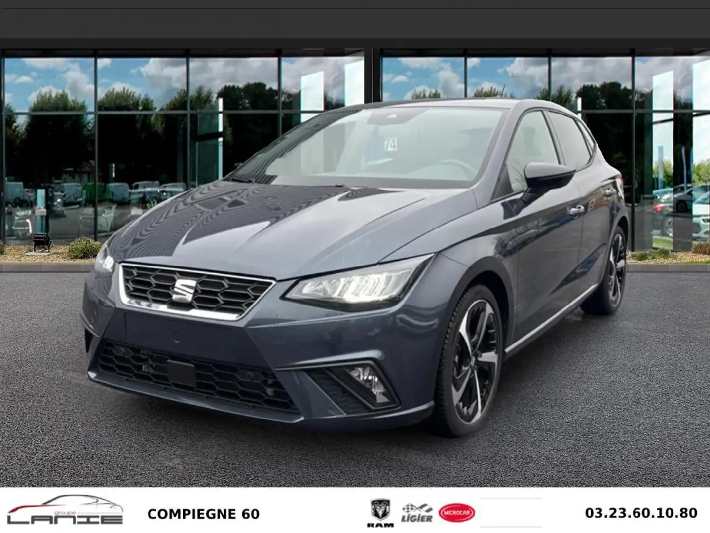 SEAT Ibiza 1.0 EcoTSI 115 ch S/S DSG7 FR Gris - 1