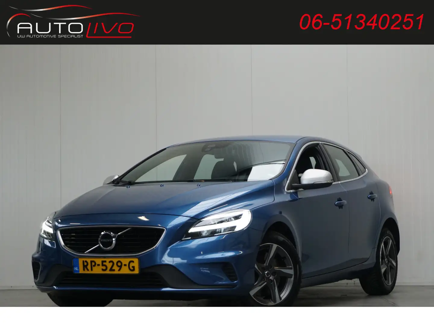 Volvo V40 2.0 D3 Business Sport R-Design. 150 PK! LED H. LEE Blue - 1
