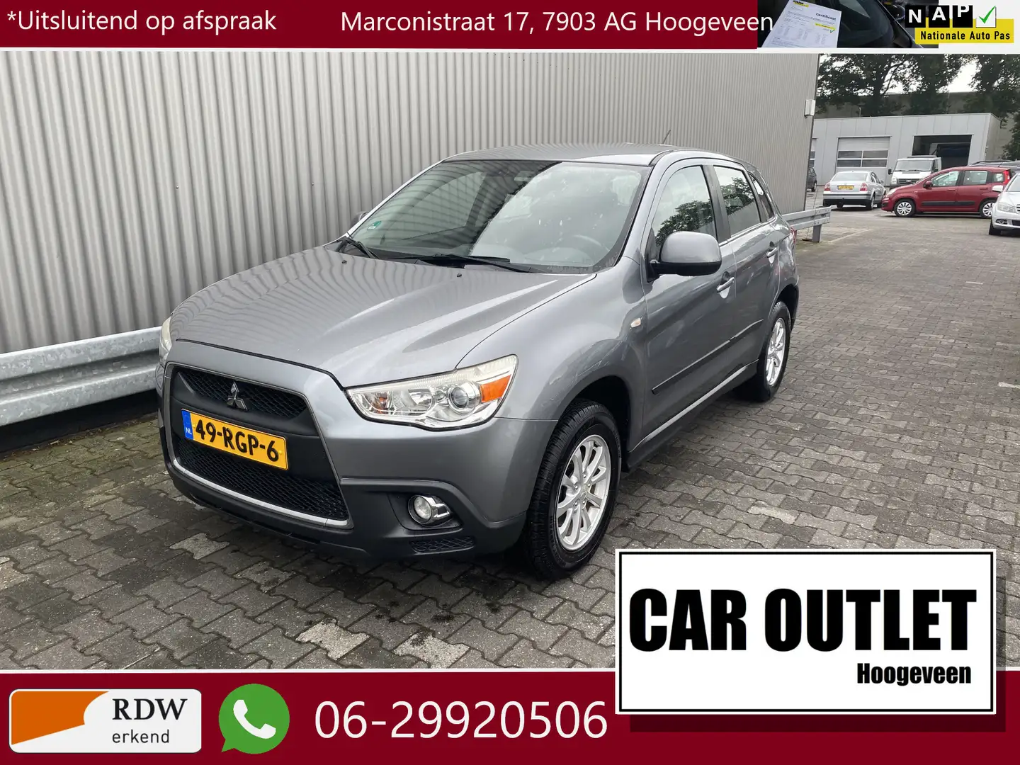 Mitsubishi ASX 1.6 Intro Edition ClearTec NAP LM Airco, nw. APK – Grijs - 1