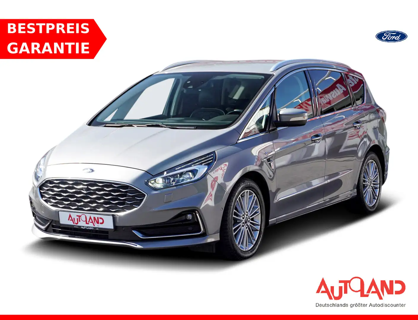 Ford S-Max S-MAX 2.0 EcoBlue Vignale LED Navi Totwinkel AHK Silber - 1