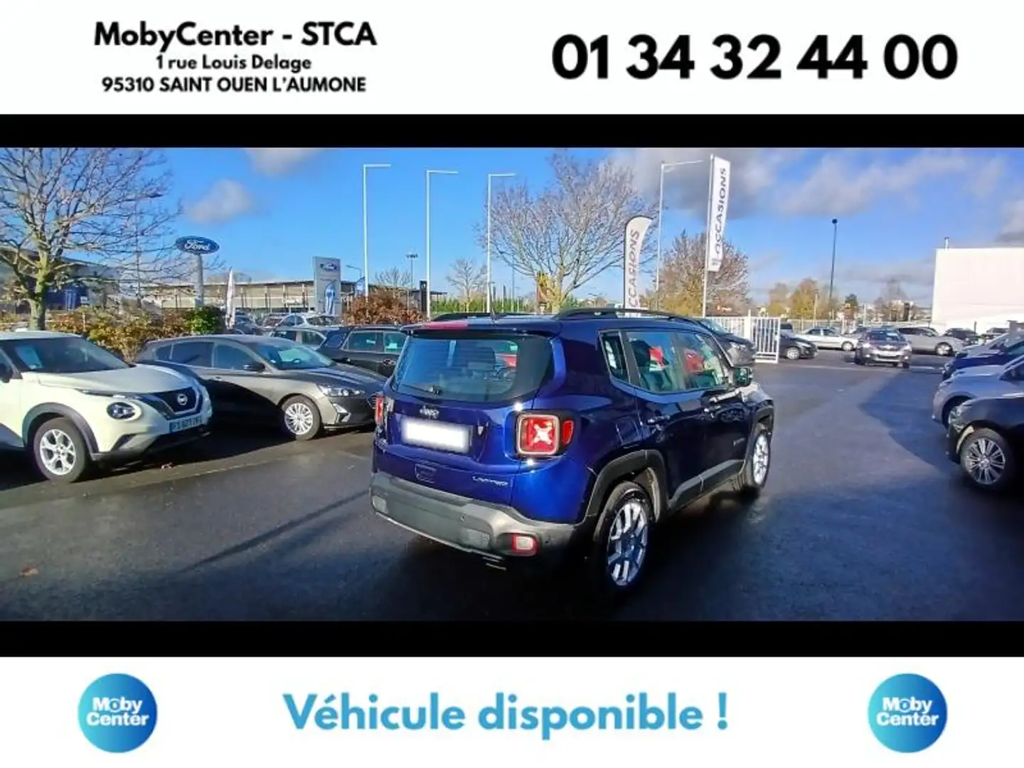 Jeep Renegade 1.0 GSE T3 120ch Limited MY21 Bleu - 2