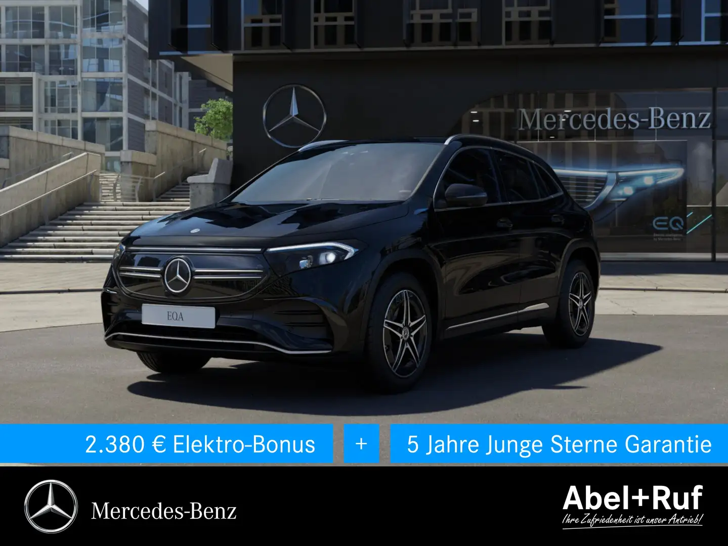 Mercedes-Benz EQA 300 4M AMG+DISTRO+CarPlay+Ambi+Memo+AHK+360° Schwarz - 1