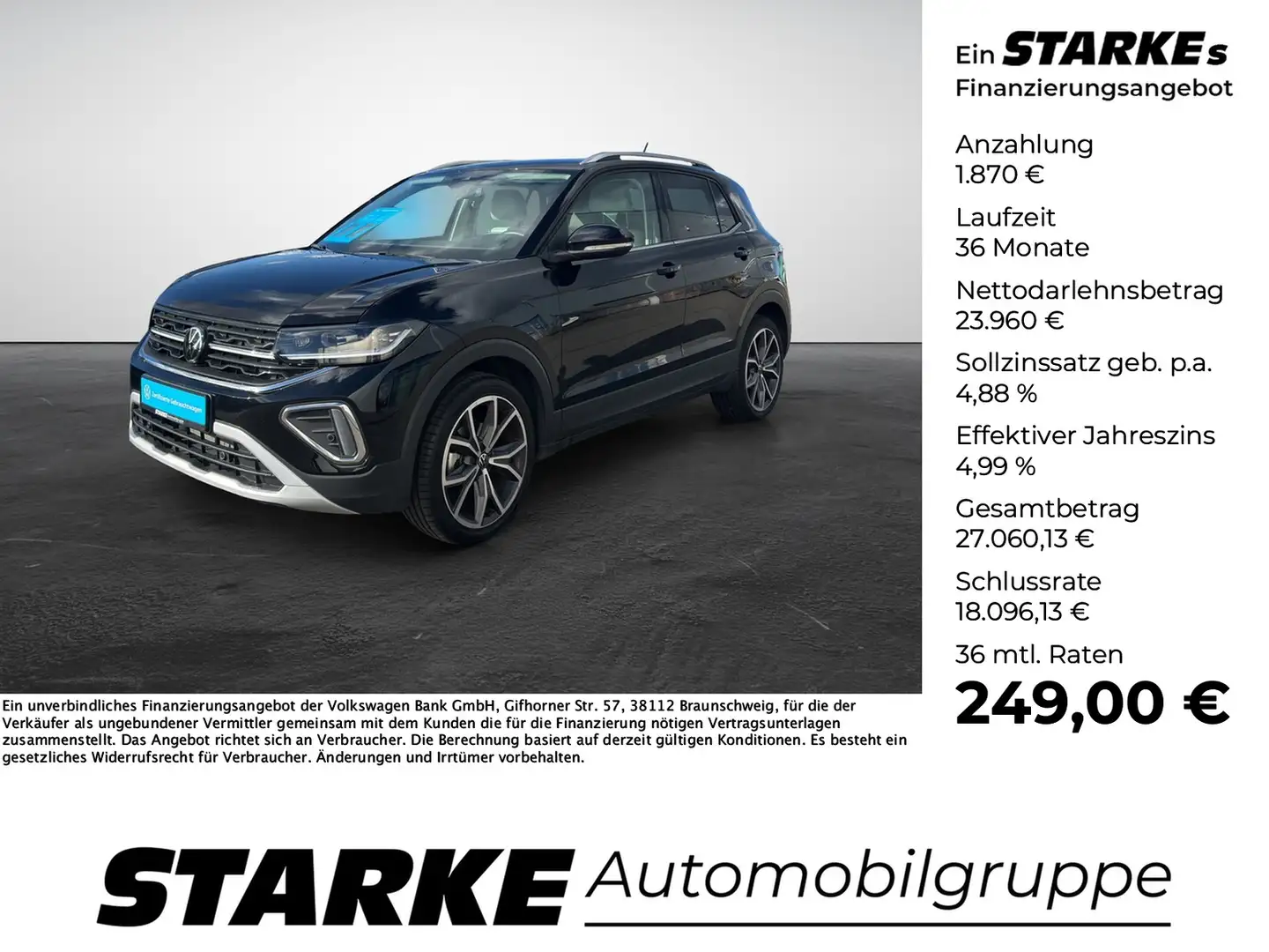 Volkswagen T-Cross 1.0 TSI DSG Style Noir - 1