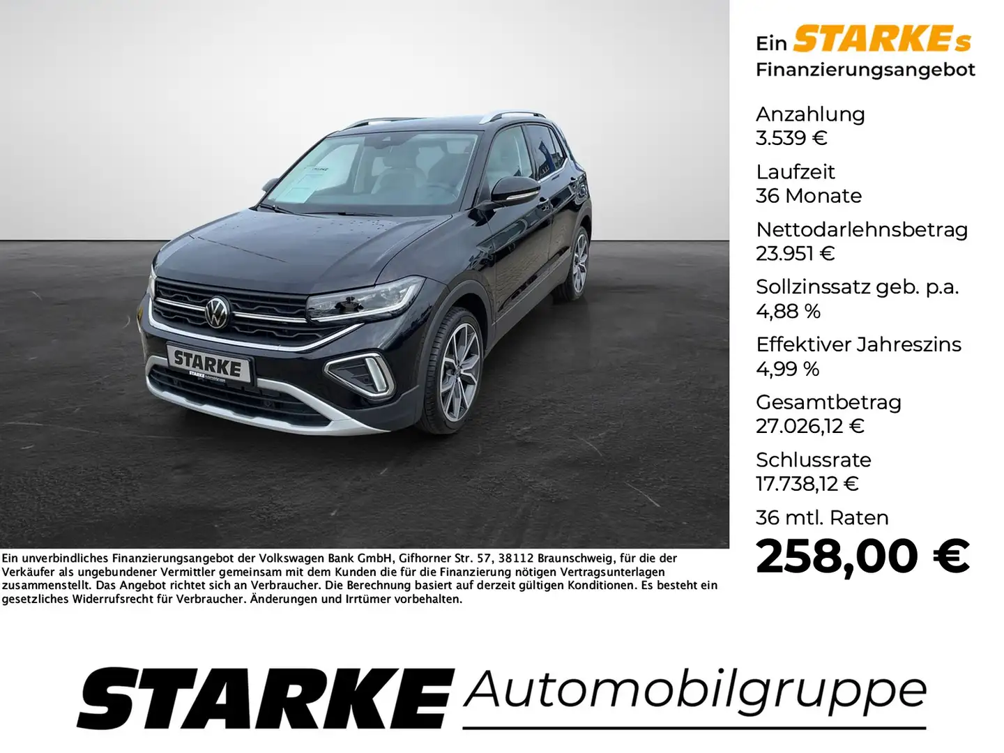 Volkswagen T-Cross 1.0 TSI DSG Style Zwart - 1
