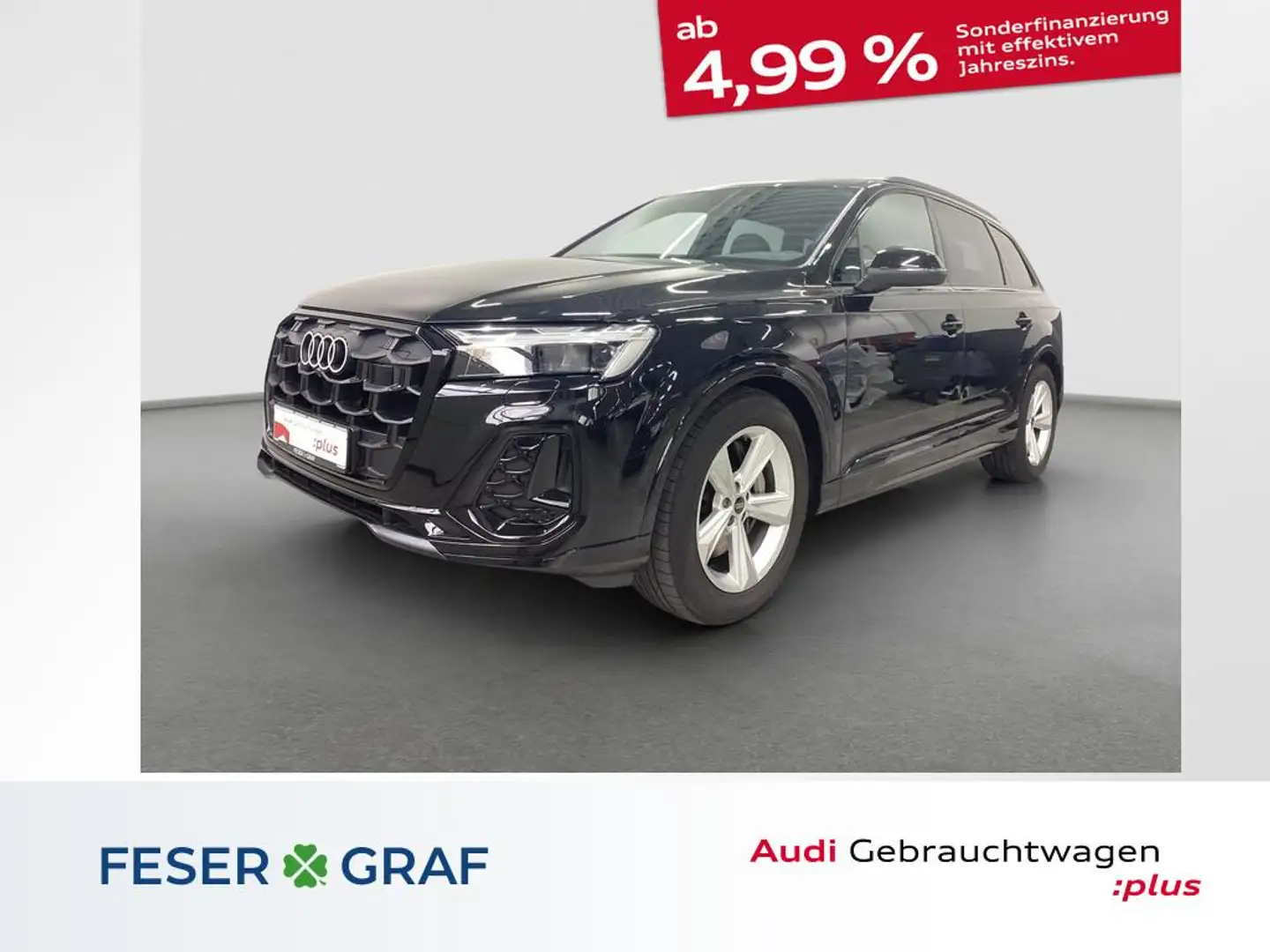 Audi Q7 S line 50 TDI Matrix Pano AHK 7-Sitze Air Schwarz - 1