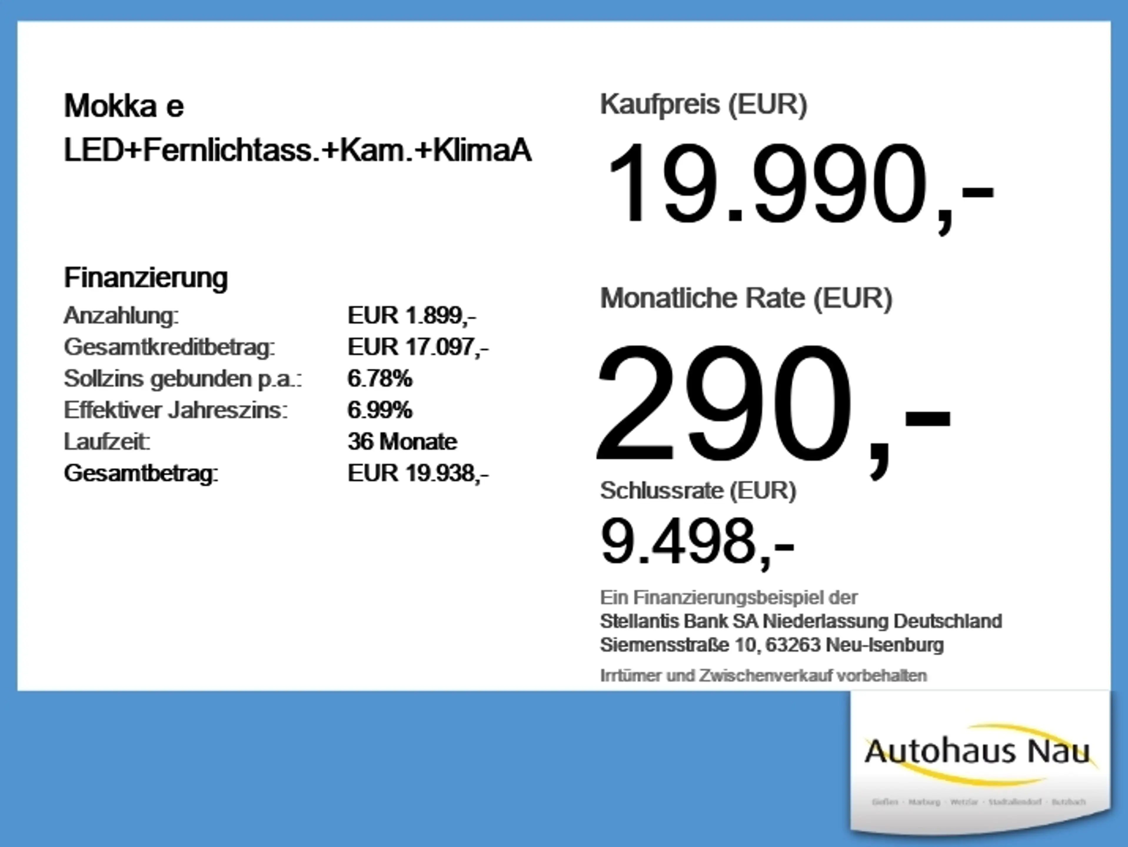 Opel Mokka-E Mokka e LED+Fernlichtass.+Kam.+KlimaA inkl. Inspek — photo 6