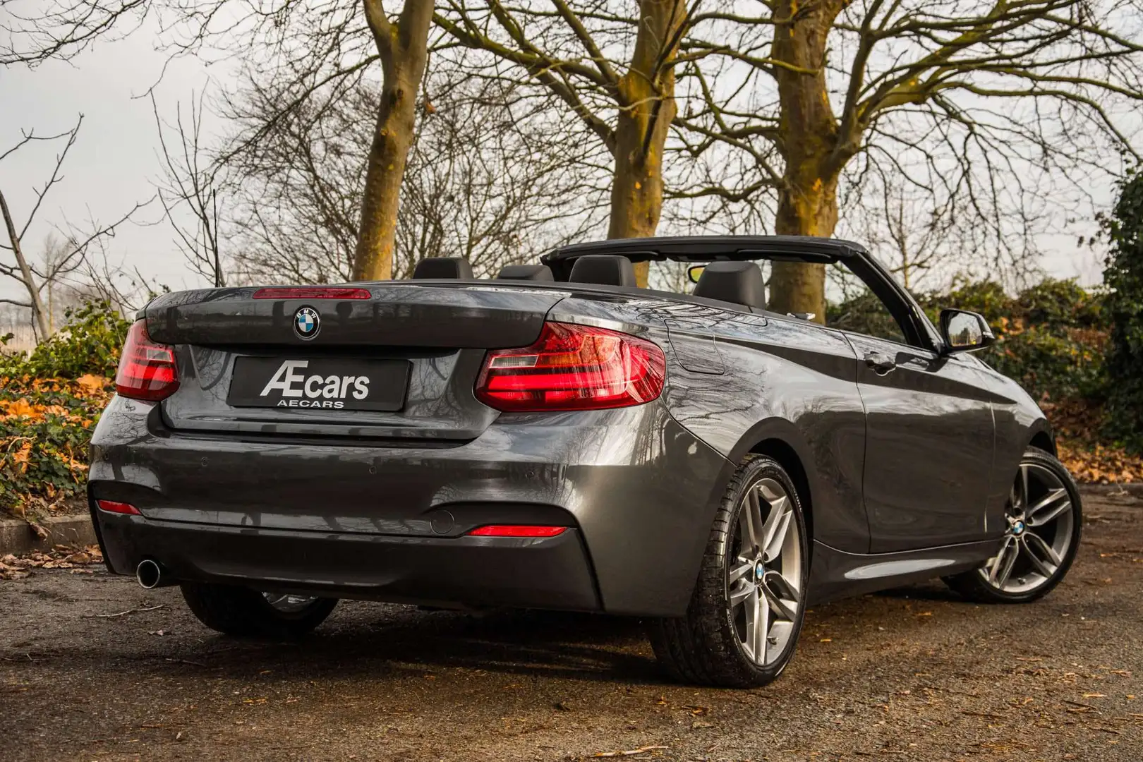 BMW 218 i CABRIOLET *** MANUAL / M PACK / BELGIAN CAR *** Gris - 2