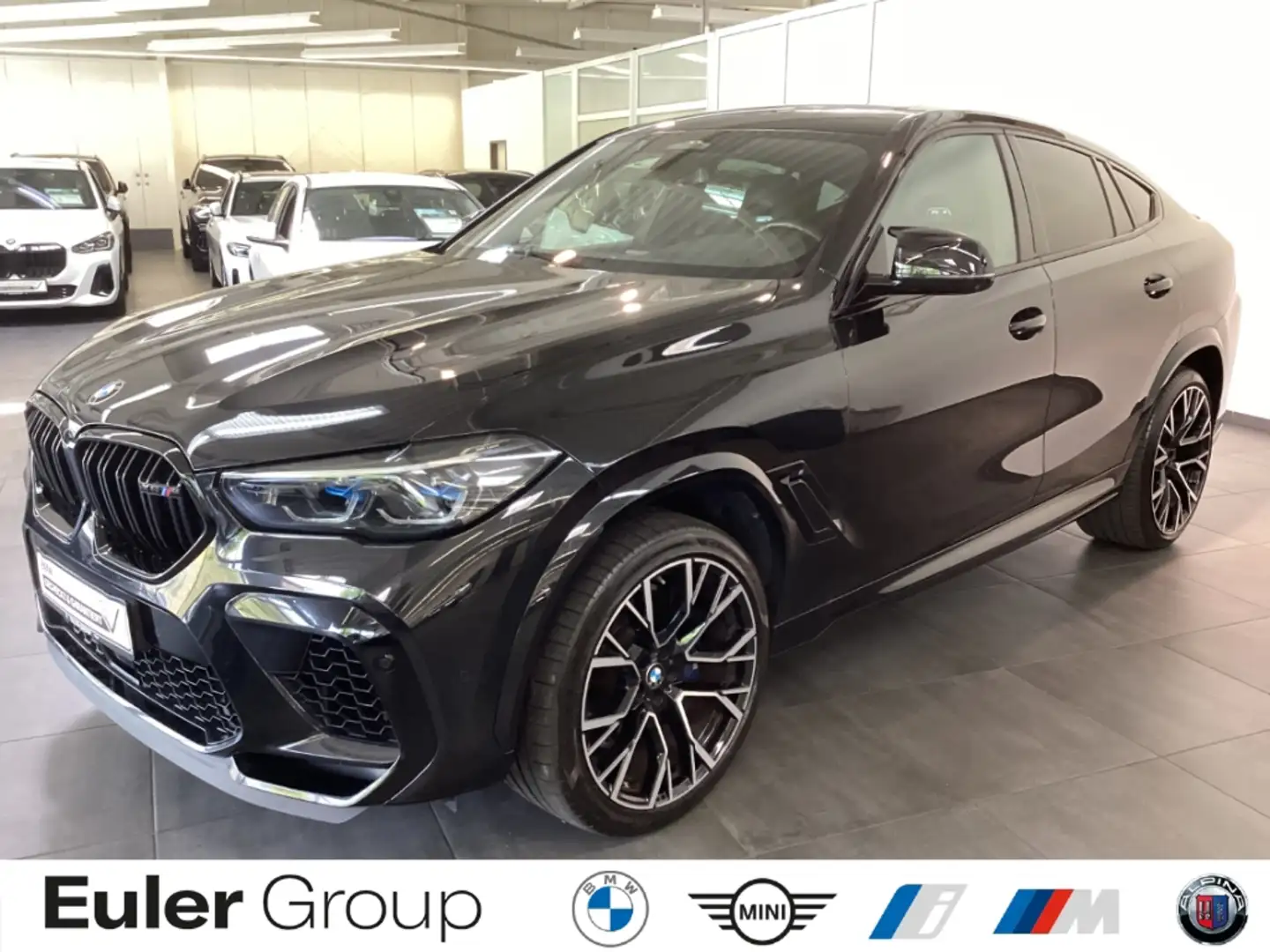 BMW X6 M Comp. Sport HUD AD TV Pano Navi eSitze ACC Laser S Schwarz - 1