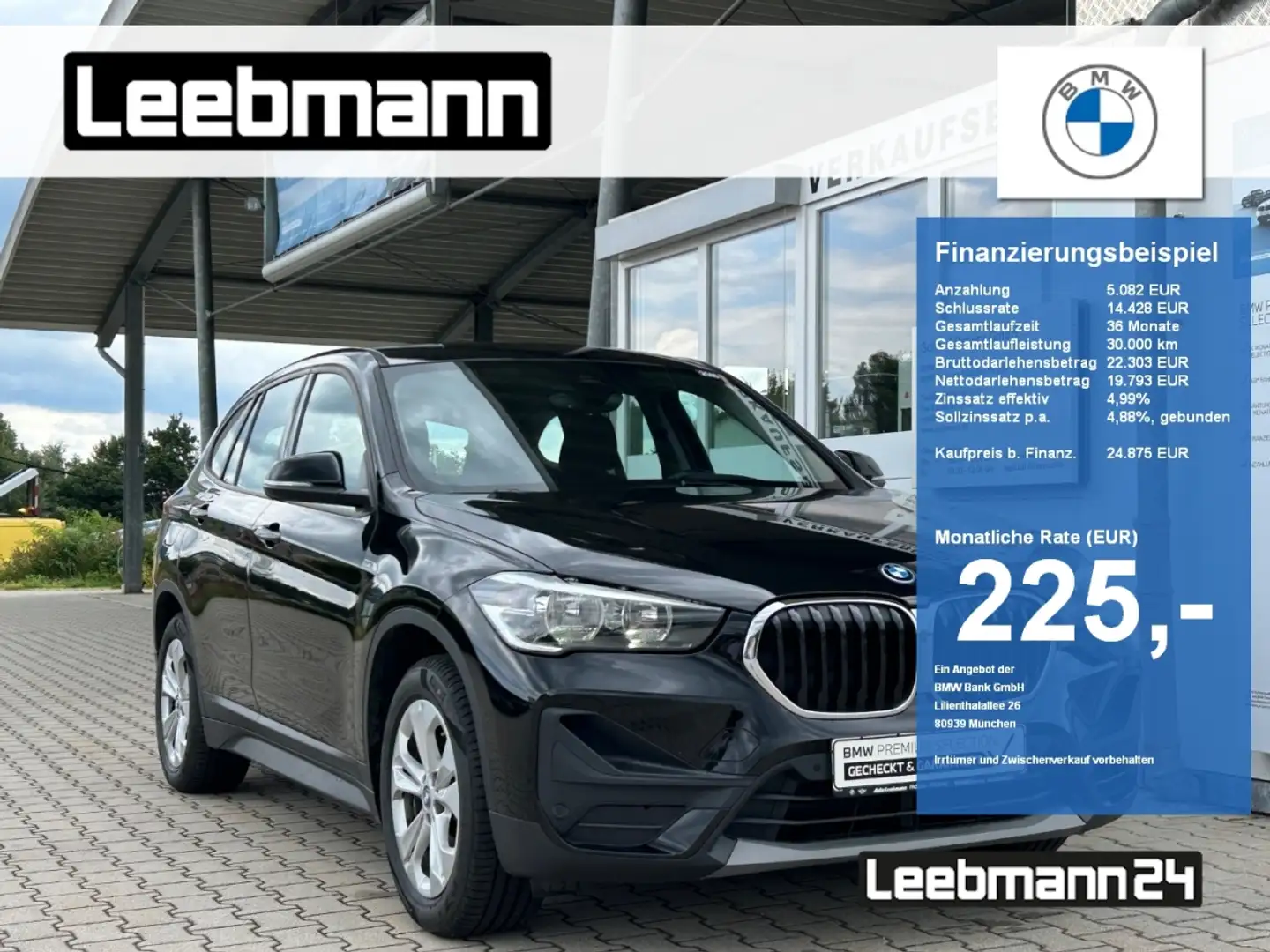 BMW X1 xDrive25e Adv. AHK/NAVI 2 JAHRE GARANTIE Noir - 1