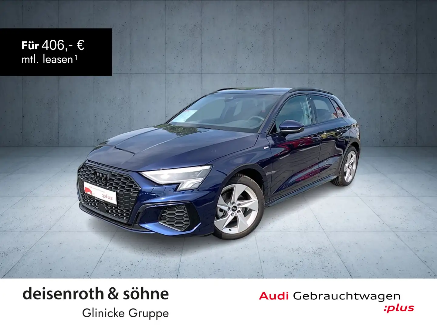 Audi A3 S line 30 TFSI AHK/LED/Nav/ACC/soun Blau - 1