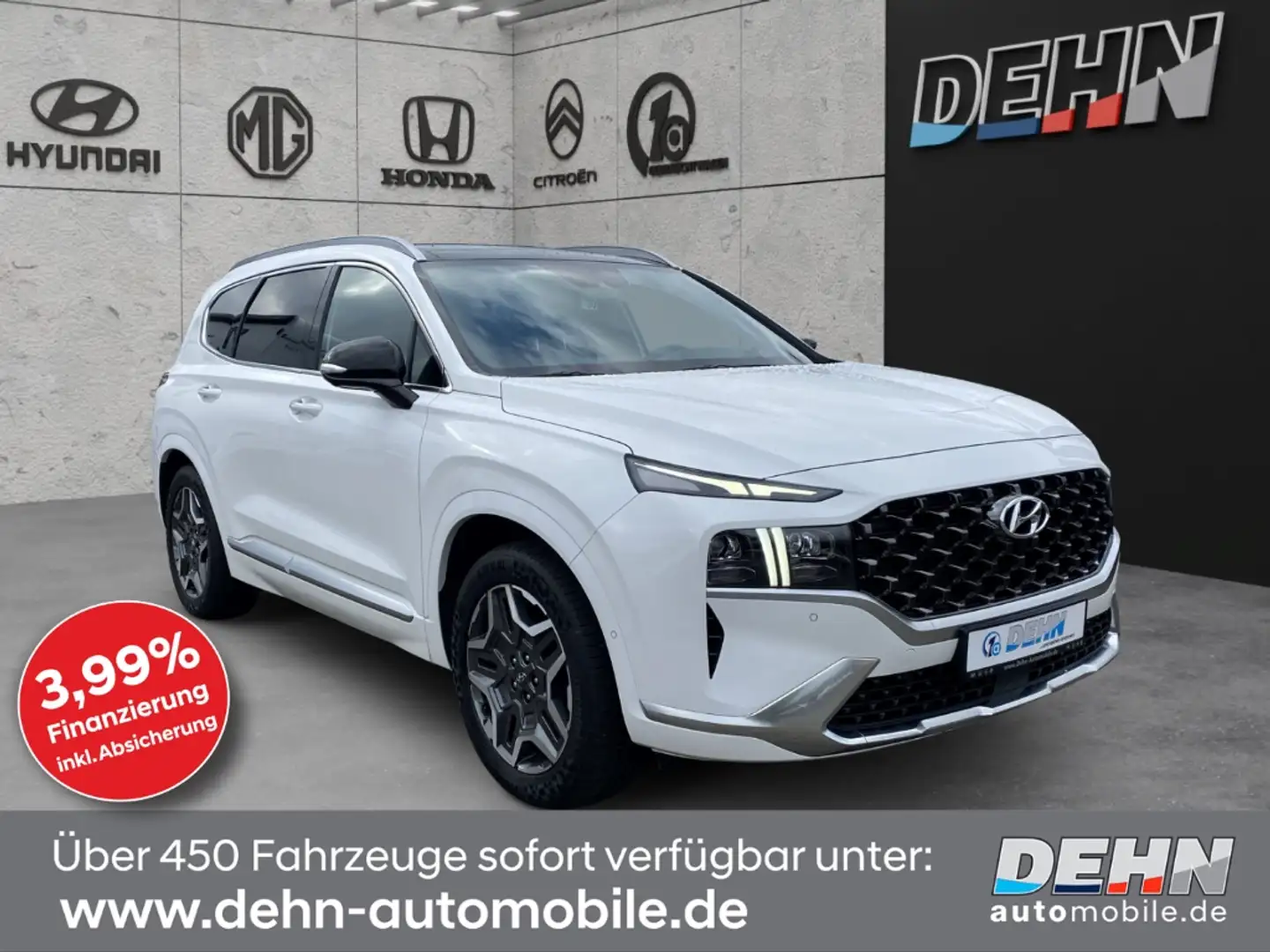 Hyundai SANTA FE 1.6 T-GDI Hybrid Signatur 4WD SEVEN Pano 7-Sitzer Weiß - 1