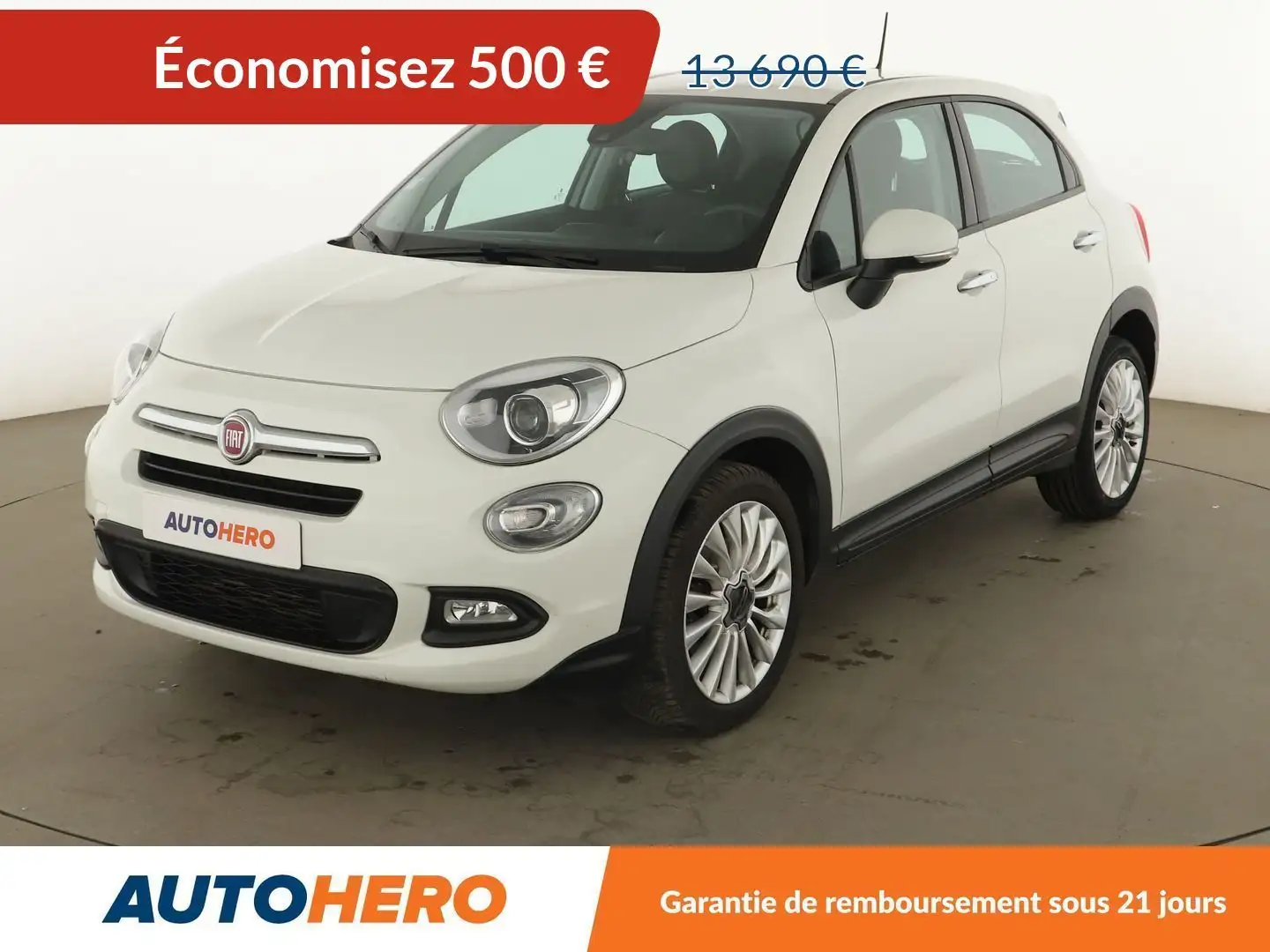 Fiat 500X 1.6 MultiJet Lounge DCT Blanc - 1