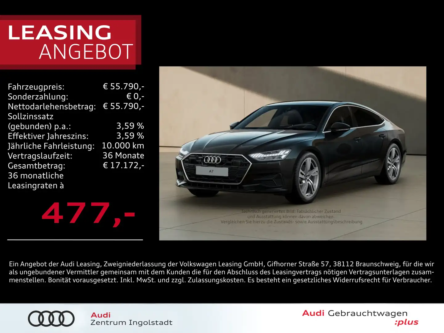 Audi A7 Sportback 45 TDI qu HD MATRIX AHK PANO 20" Schwarz - 1
