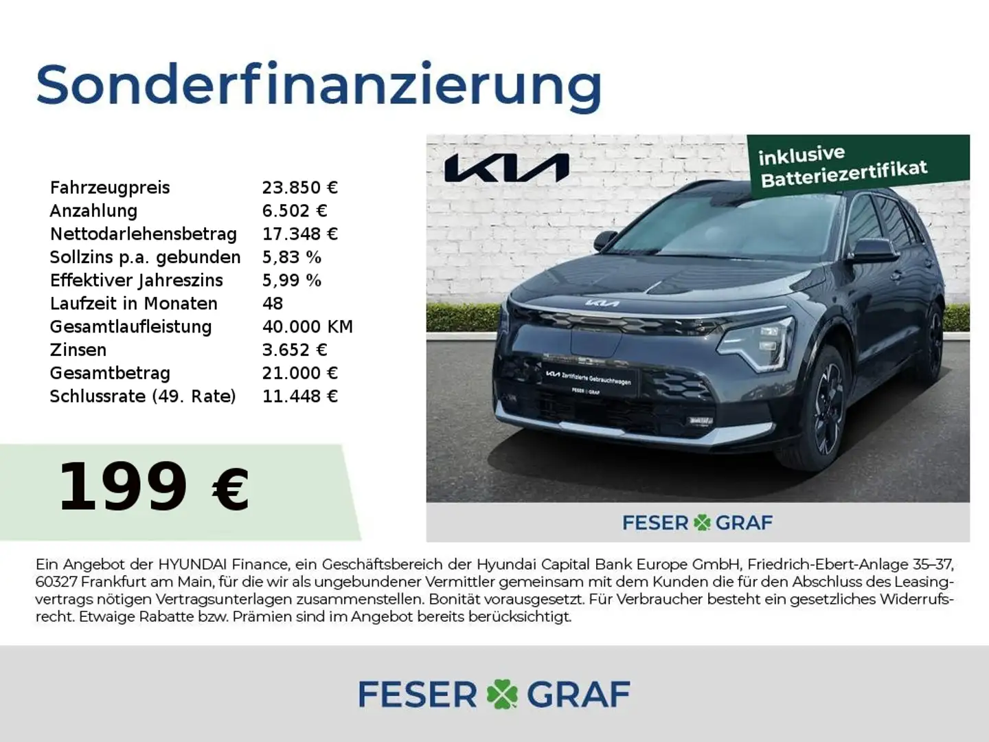 Kia e-Niro VISION KOMFORT STYLE 8-fach-bereift Gris - 1