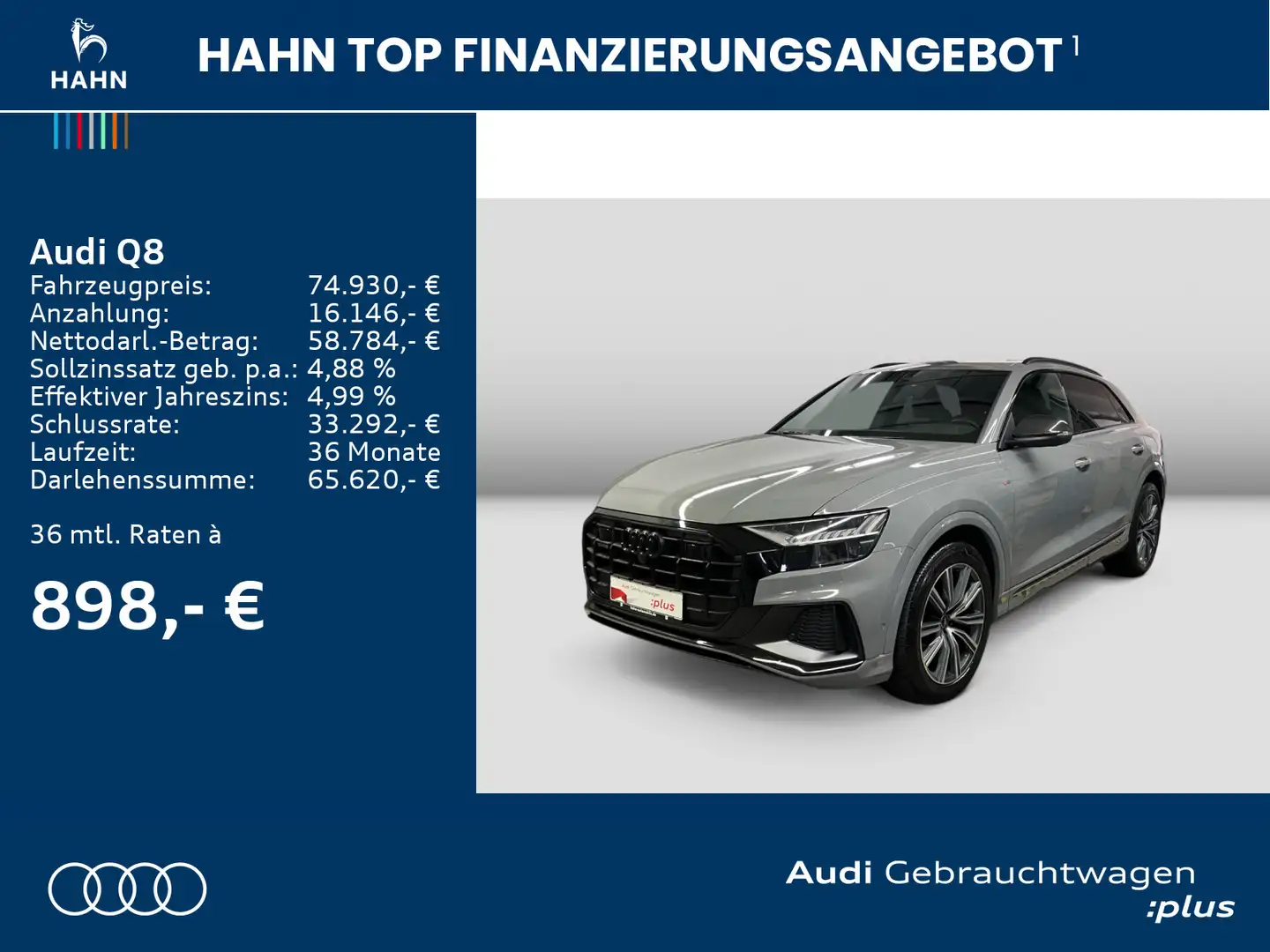 Audi Q8 50 TDI quattro competition plus HD Matrix B&O Grau - 2